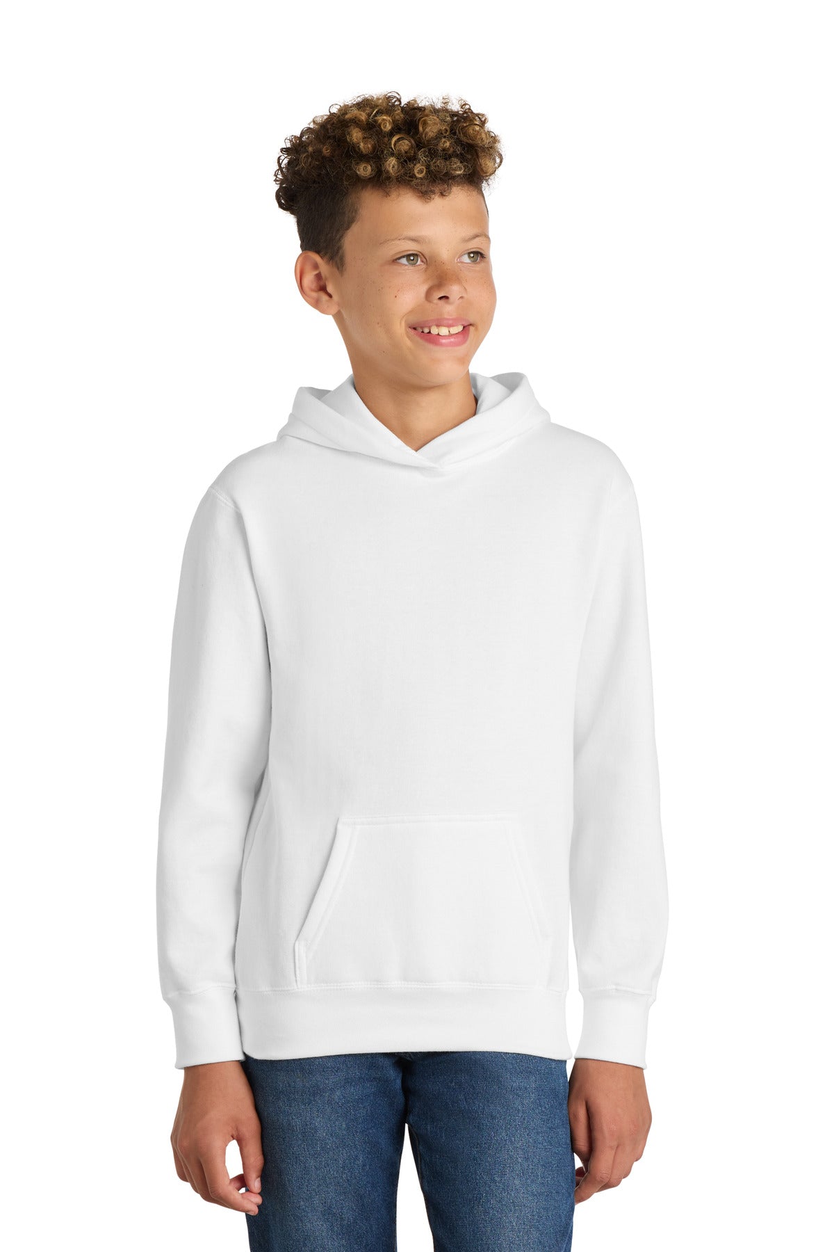 Port & Coƒ?› Youth Fan Favorite Fleece Pullover Hooded Sweatshirt. PC850YH