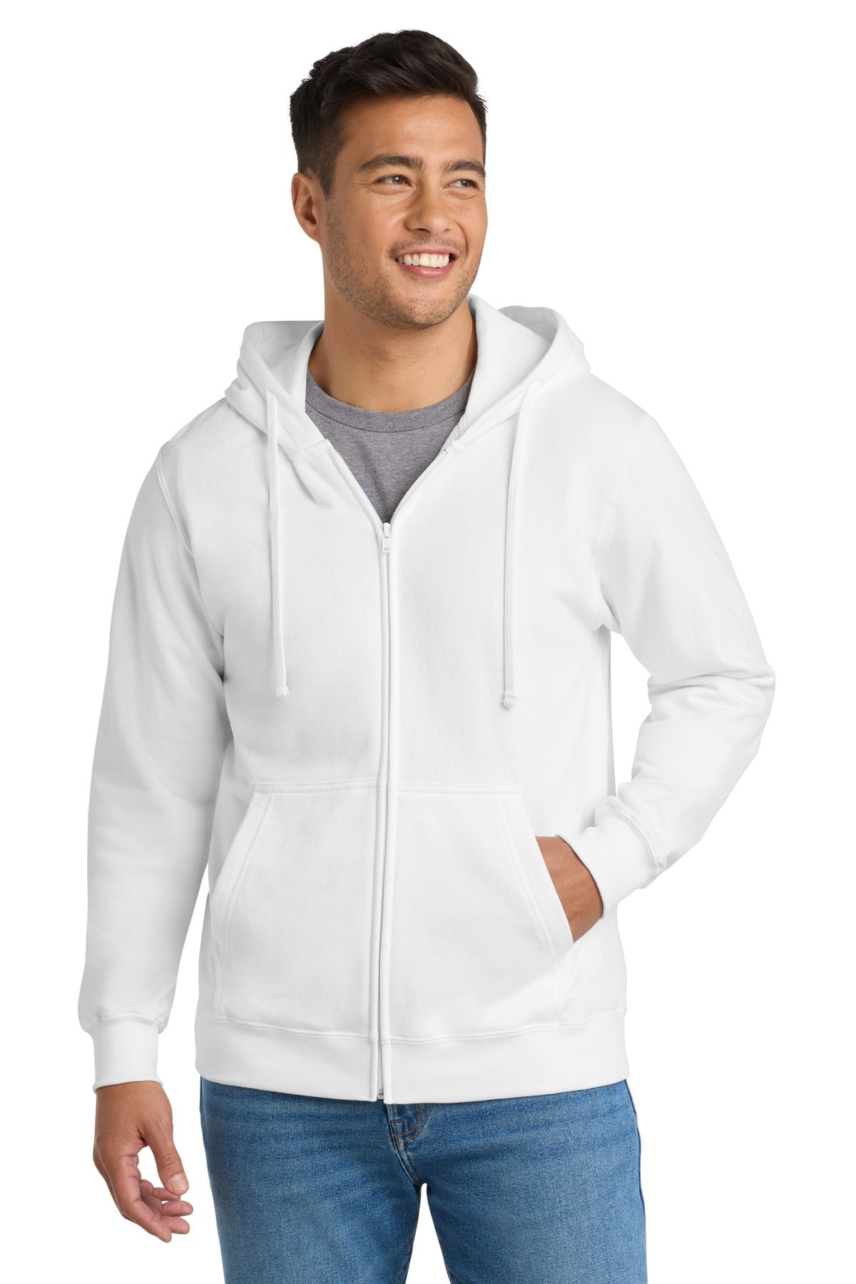 Port & Coƒ?› Fan Favorite Fleece Full-Zip Hooded Sweatshirt. PC850ZH