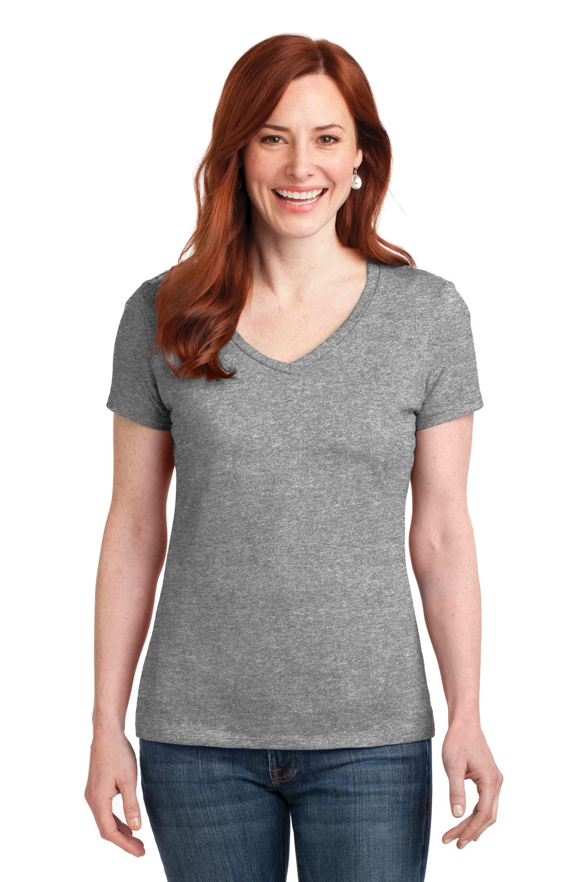 Hanes? Women's Perfect-T Cotton V-Neck T-Shirt. S04V