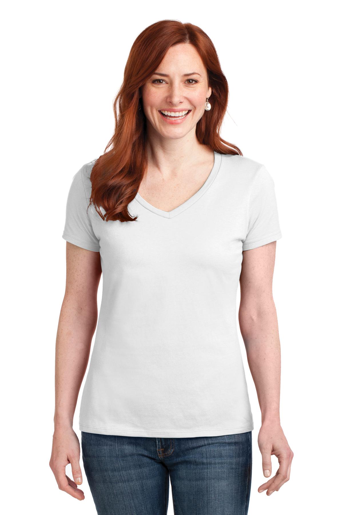 Hanes? Women's Perfect-T Cotton V-Neck T-Shirt. S04V