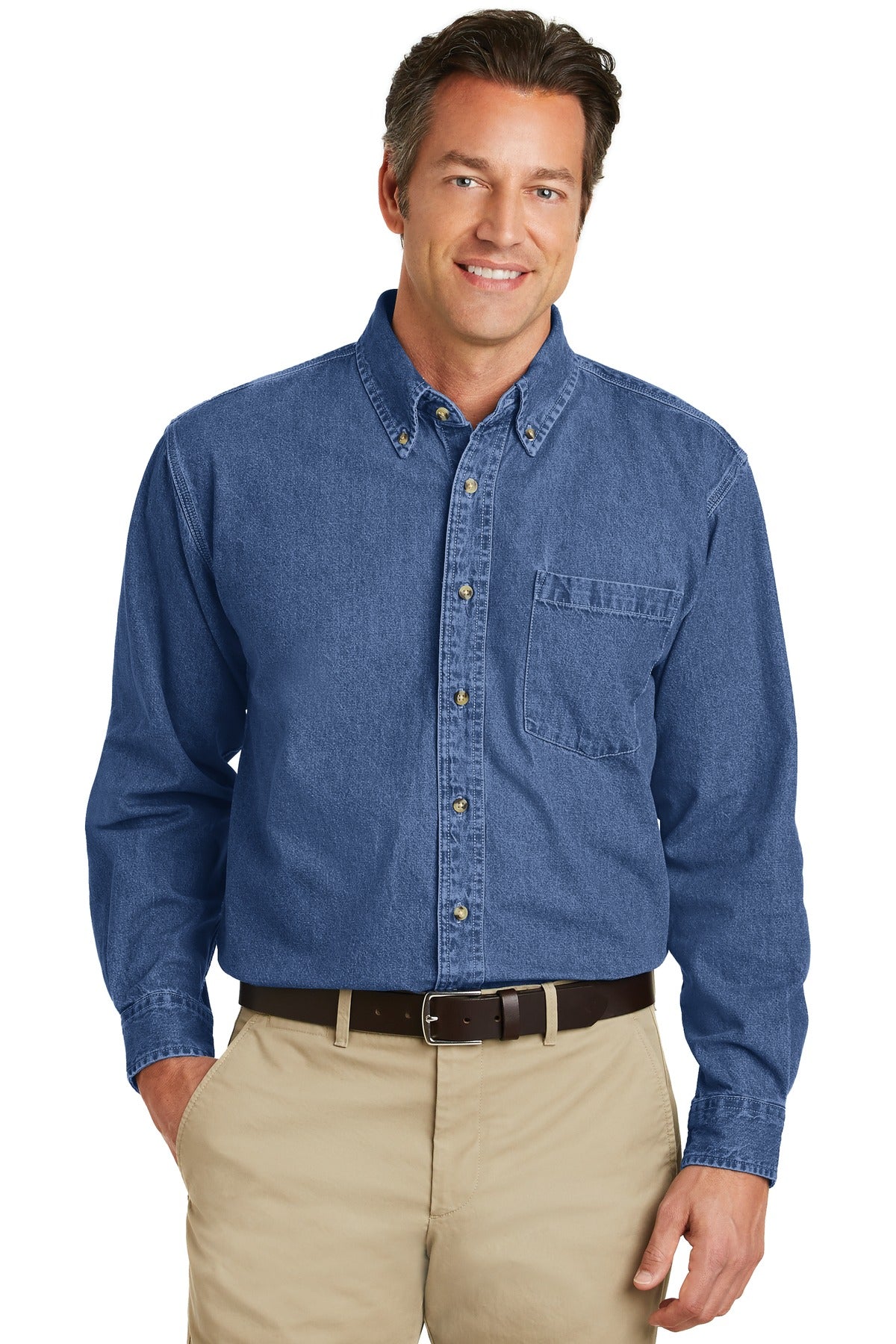 Port Authority?? Heavyweight Denim Shirt. S100