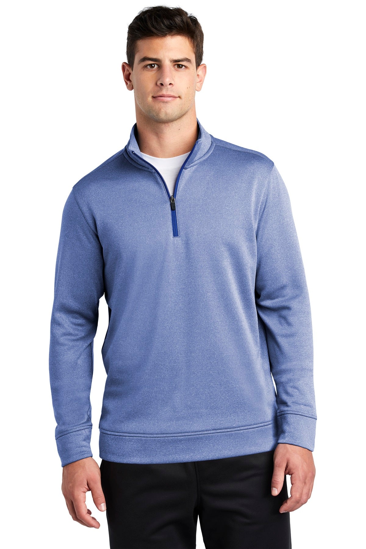 Sport-Tek ? PosiCharge ? Sport-Wick ? Heather Fleece 1/4-Zip Pullover. ST263