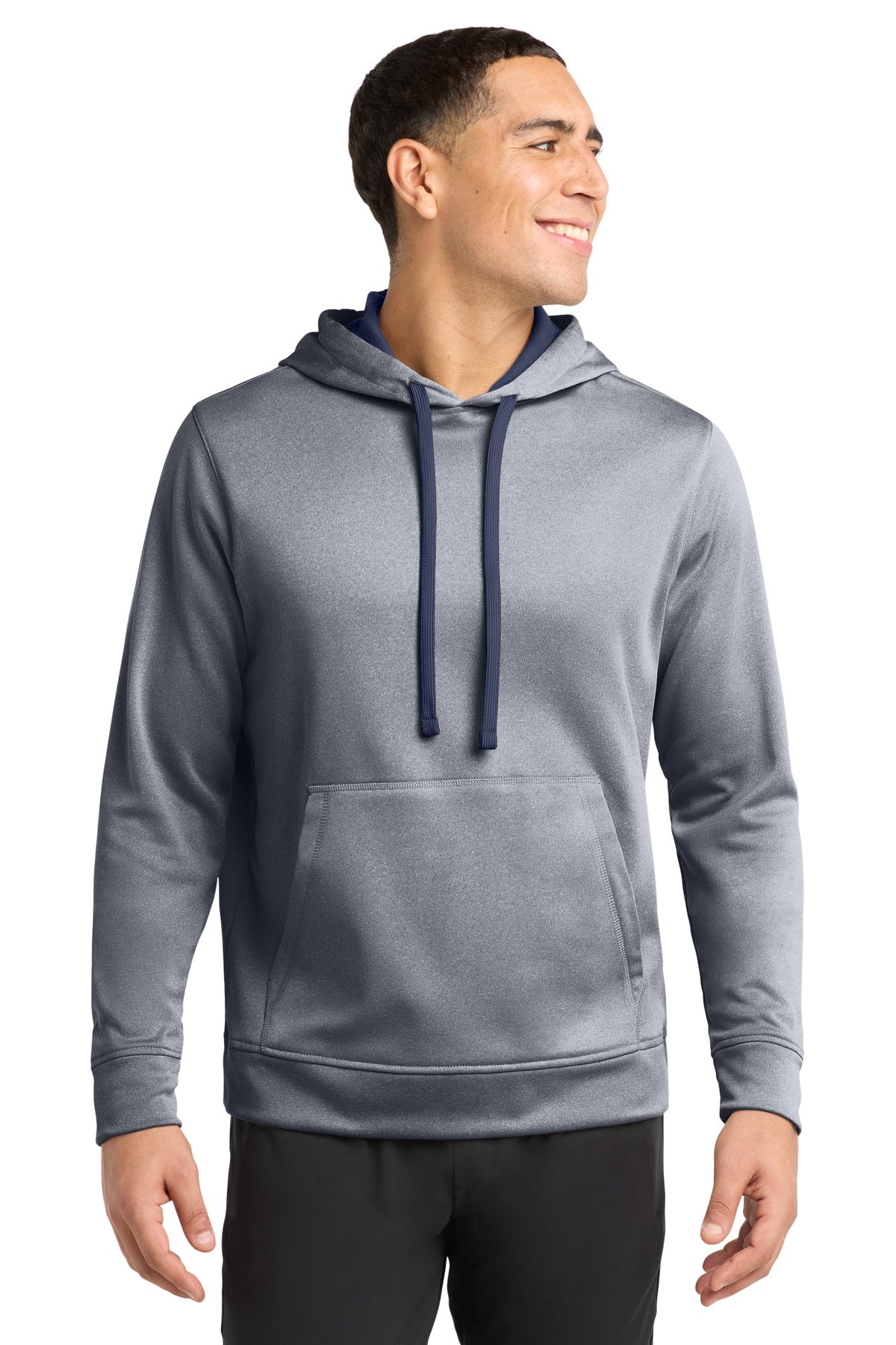 Sport-Tek ?? PosiCharge ?? Sport-Wick ?? Heather Fleece Hooded Pullover. ST264