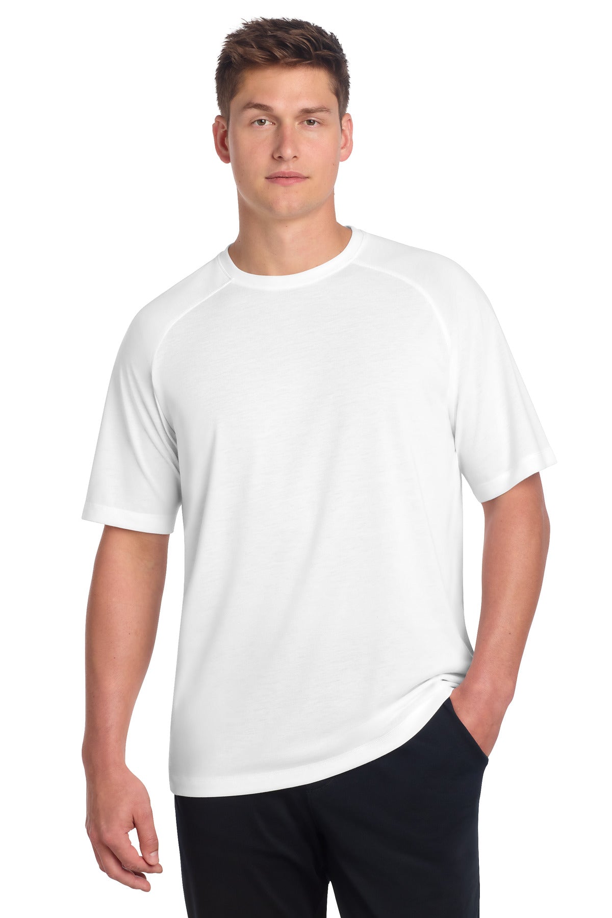 Sport-Tek ?? PosiCharge ?? Tri-Blend Wicking Raglan Tee. ST400