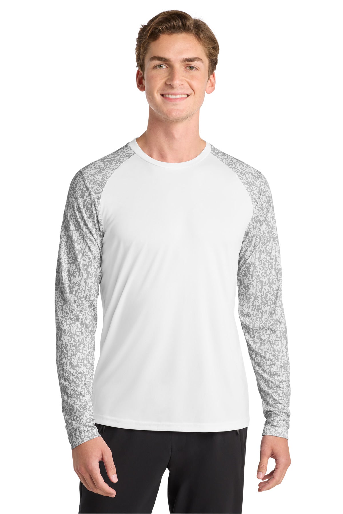 Sport-Tek ?? Long Sleeve Digi Camo Tee. ST460LS