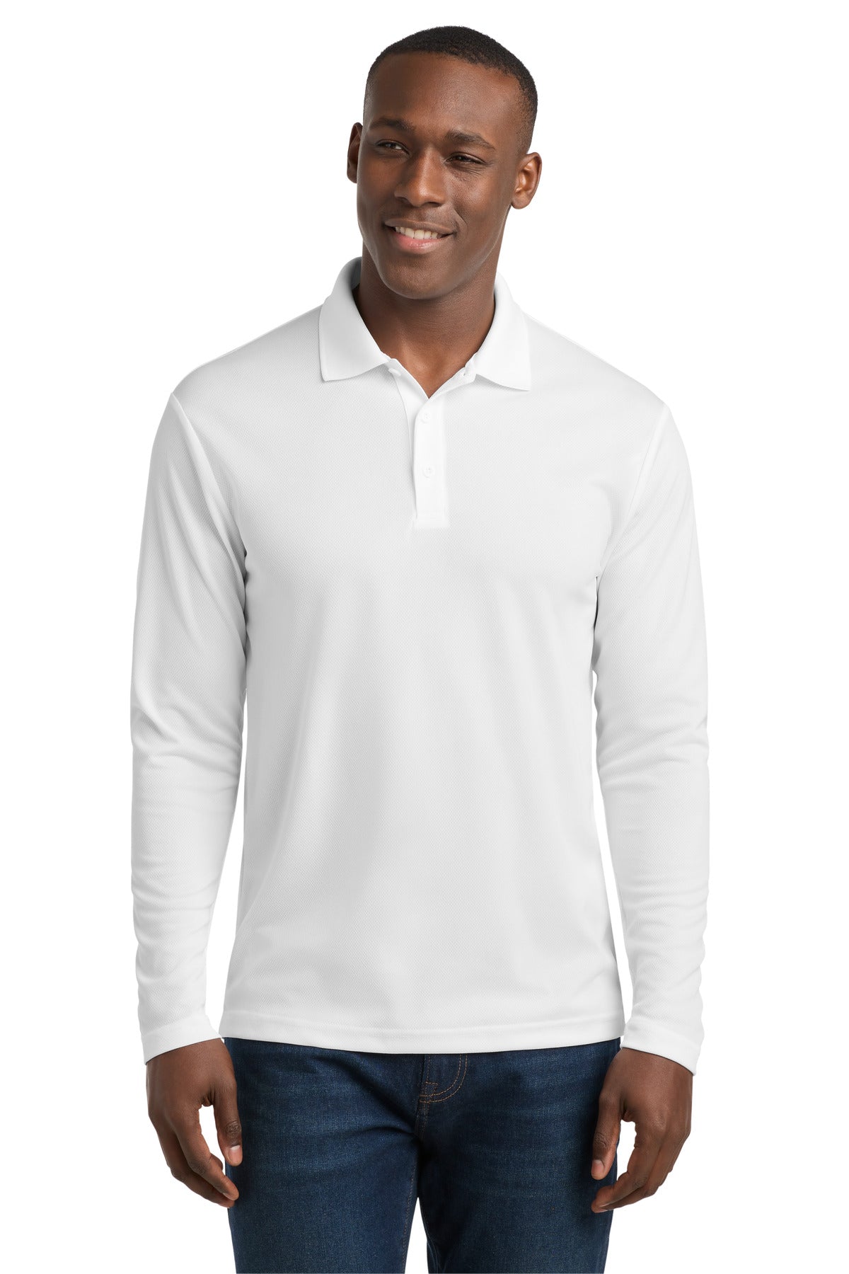 Sport-Tek ?? PosiCharge ?? RacerMesh ?? Long Sleeve Polo. ST640LS