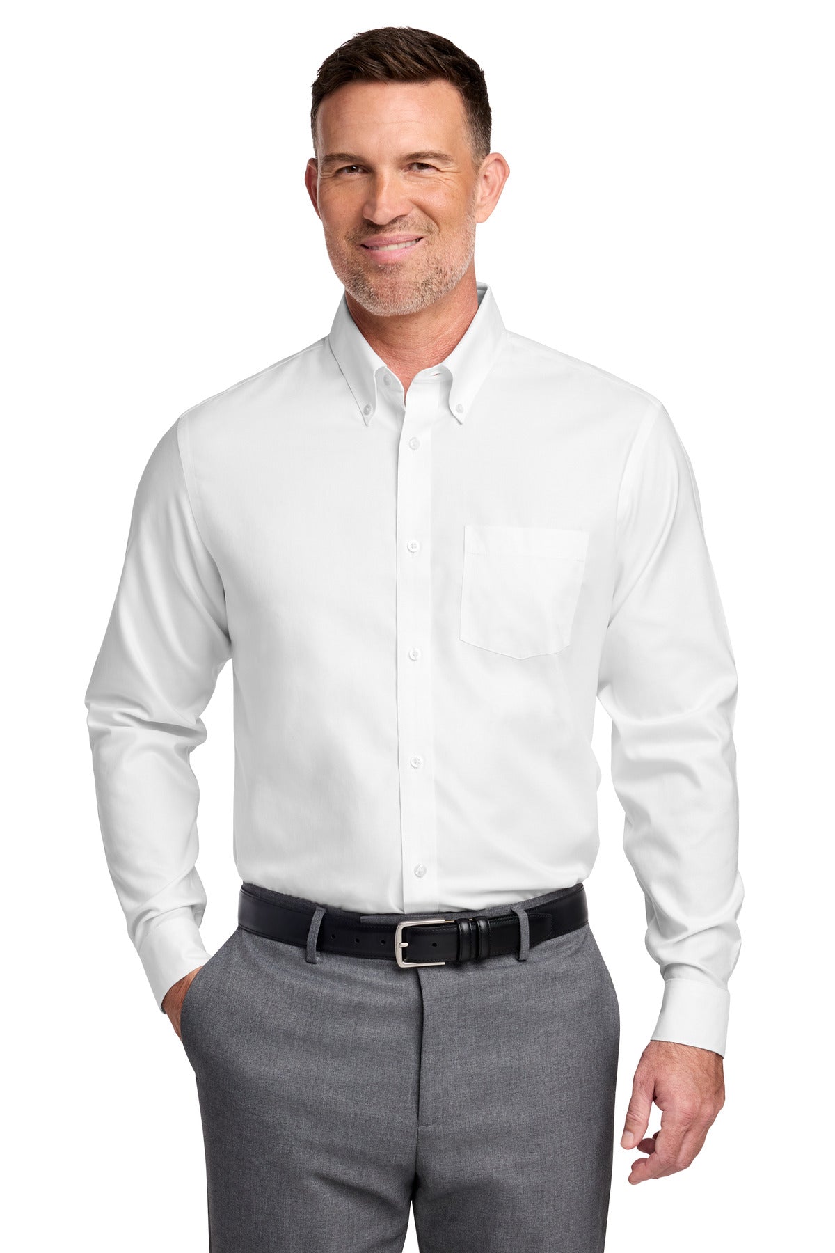 Brooks Brothers?? Tall Wrinkle-Free Stretch Nailhead Shirt TBB18002