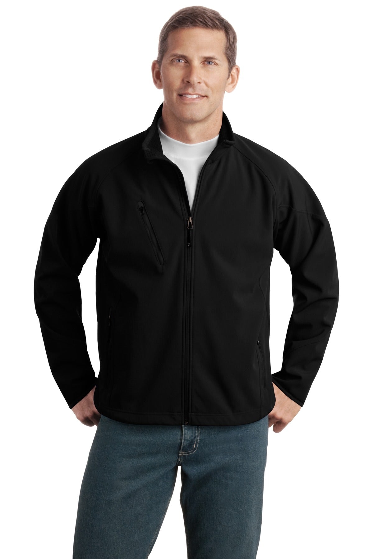 Port Authority?? Tall Textured Soft Shell Jacket. TLJ705