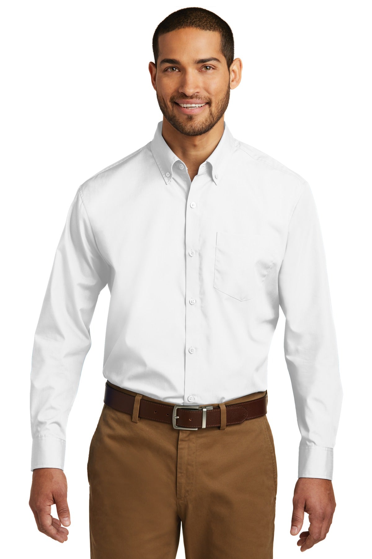 Port Authority?? Tall Long Sleeve Carefree Poplin Shirt. TW100