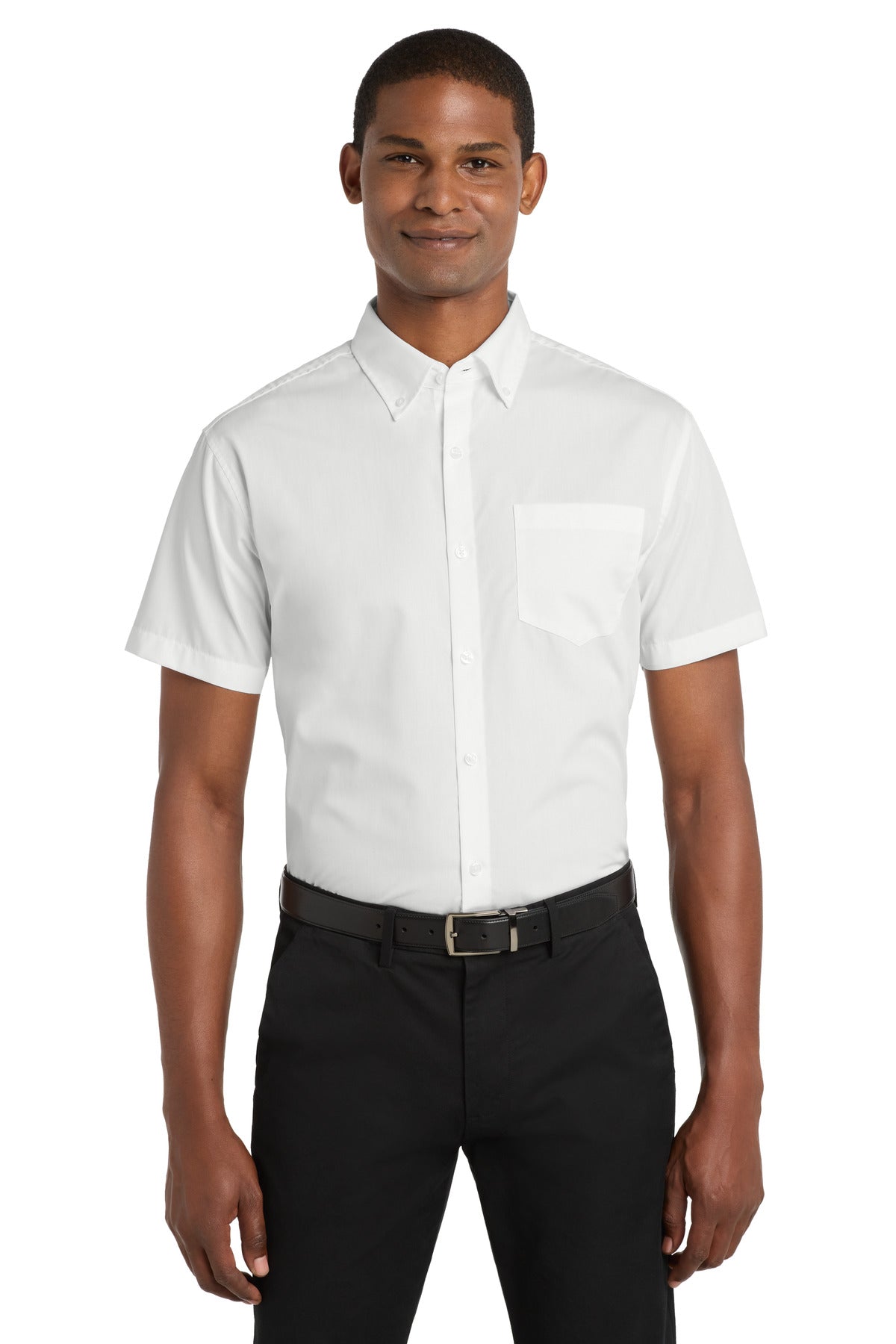 Port Authority?? Short Sleeve Carefree Poplin Shirt. W101