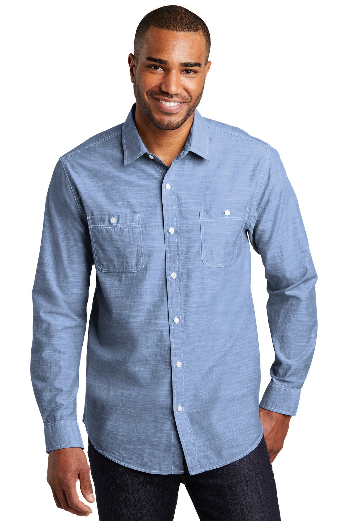 Port Authority?? Slub Chambray Shirt. W380