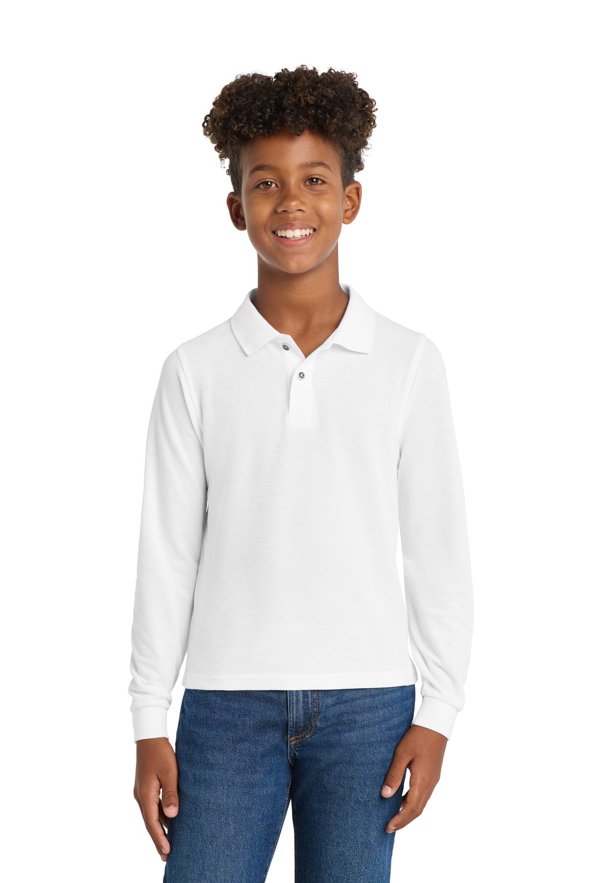 Port Authority?? Youth Long Sleeve Silk Touchƒ?› Polo. Y500LS
