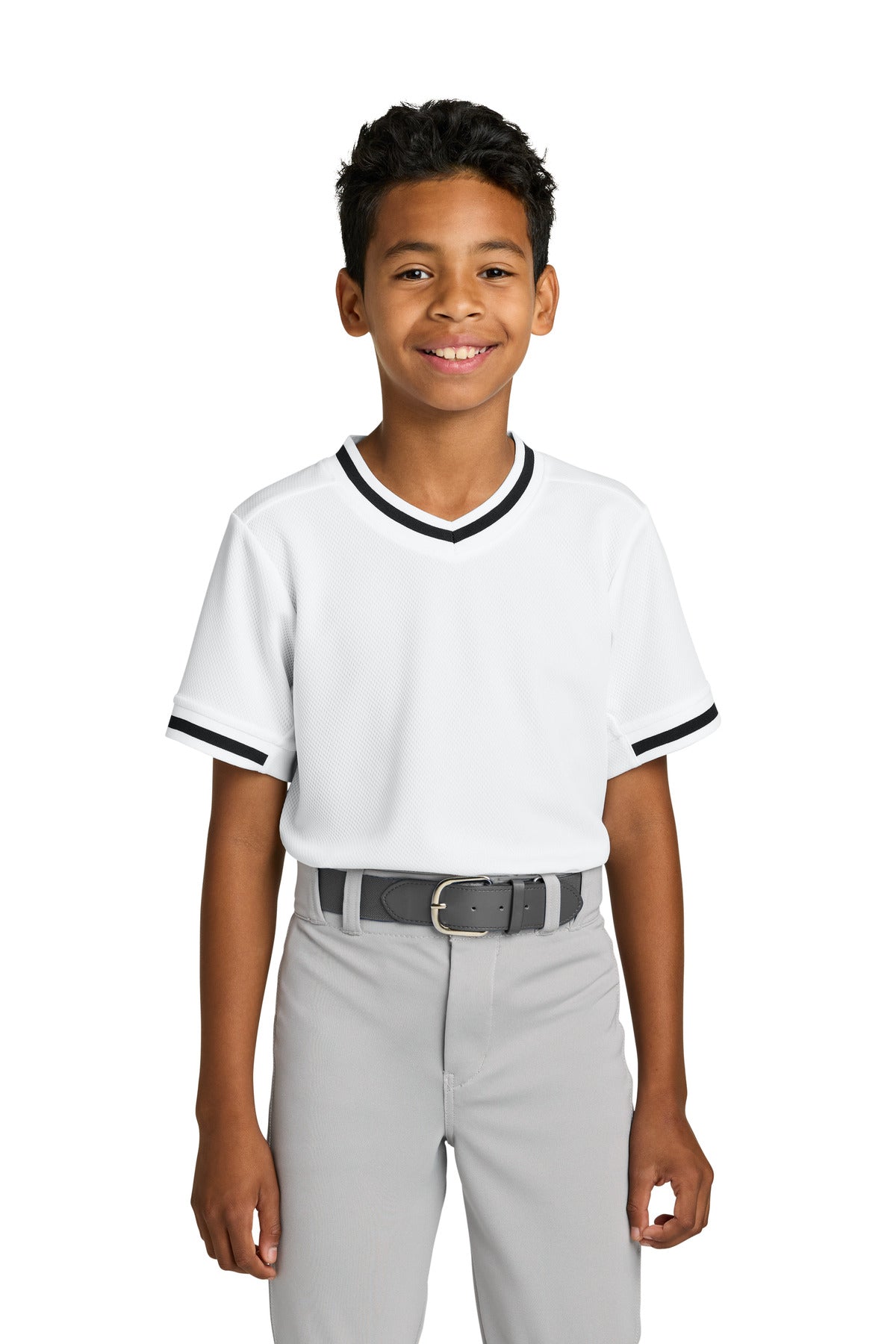 Sport-Tek?? Youth Tough Mesh V-Neck Baseball Jersey YST221