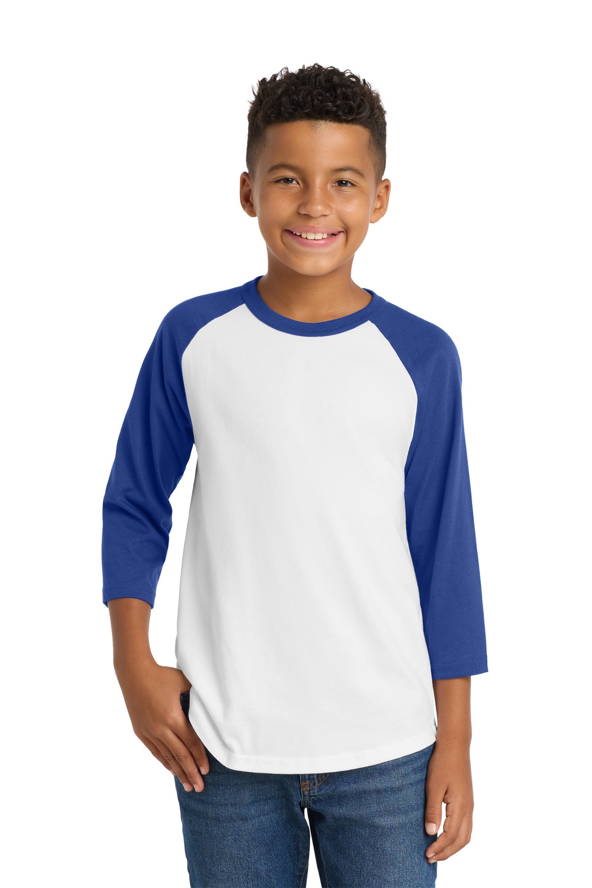 Sport-Tek?? Youth Colorblock Raglan Jersey. YT200