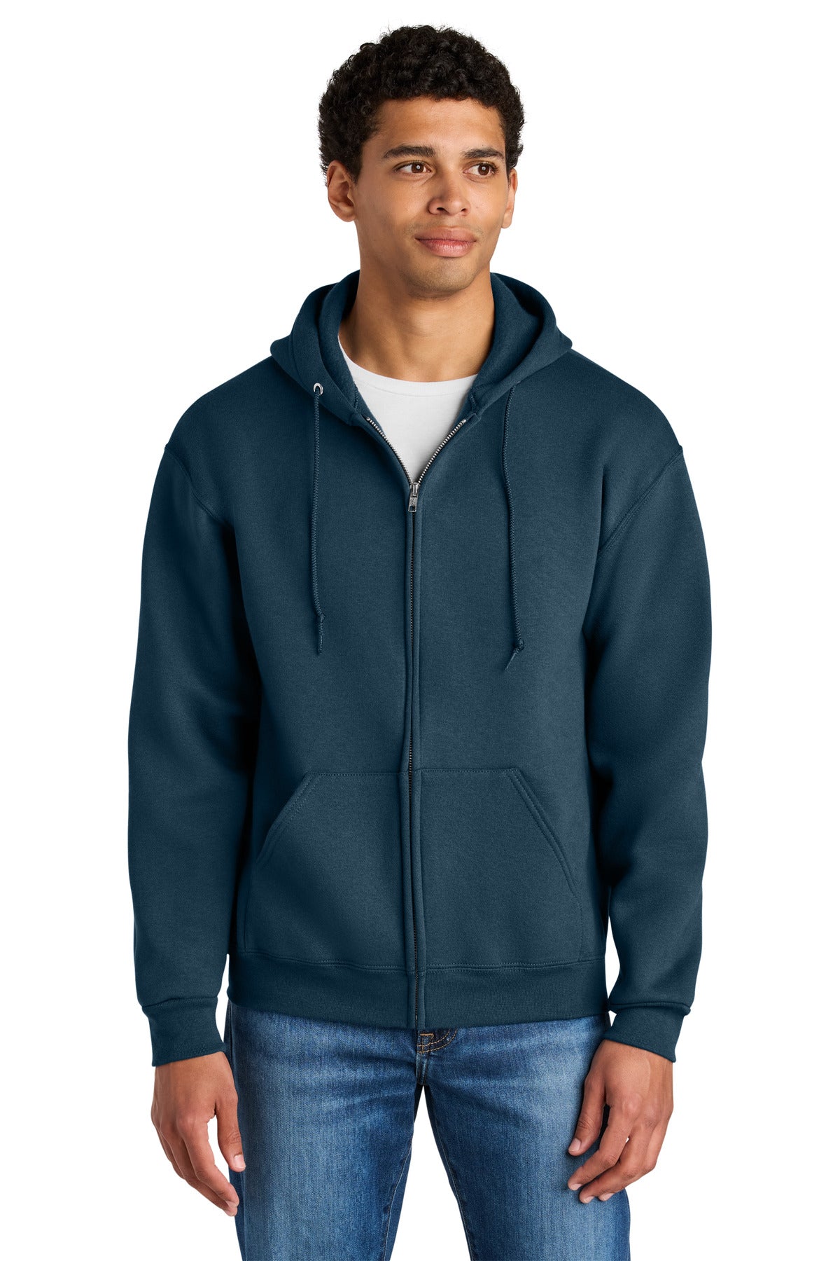 Jerzees Ruggedƒ?› Unisex Full-Zip Hooded Sweatshirt Z12M