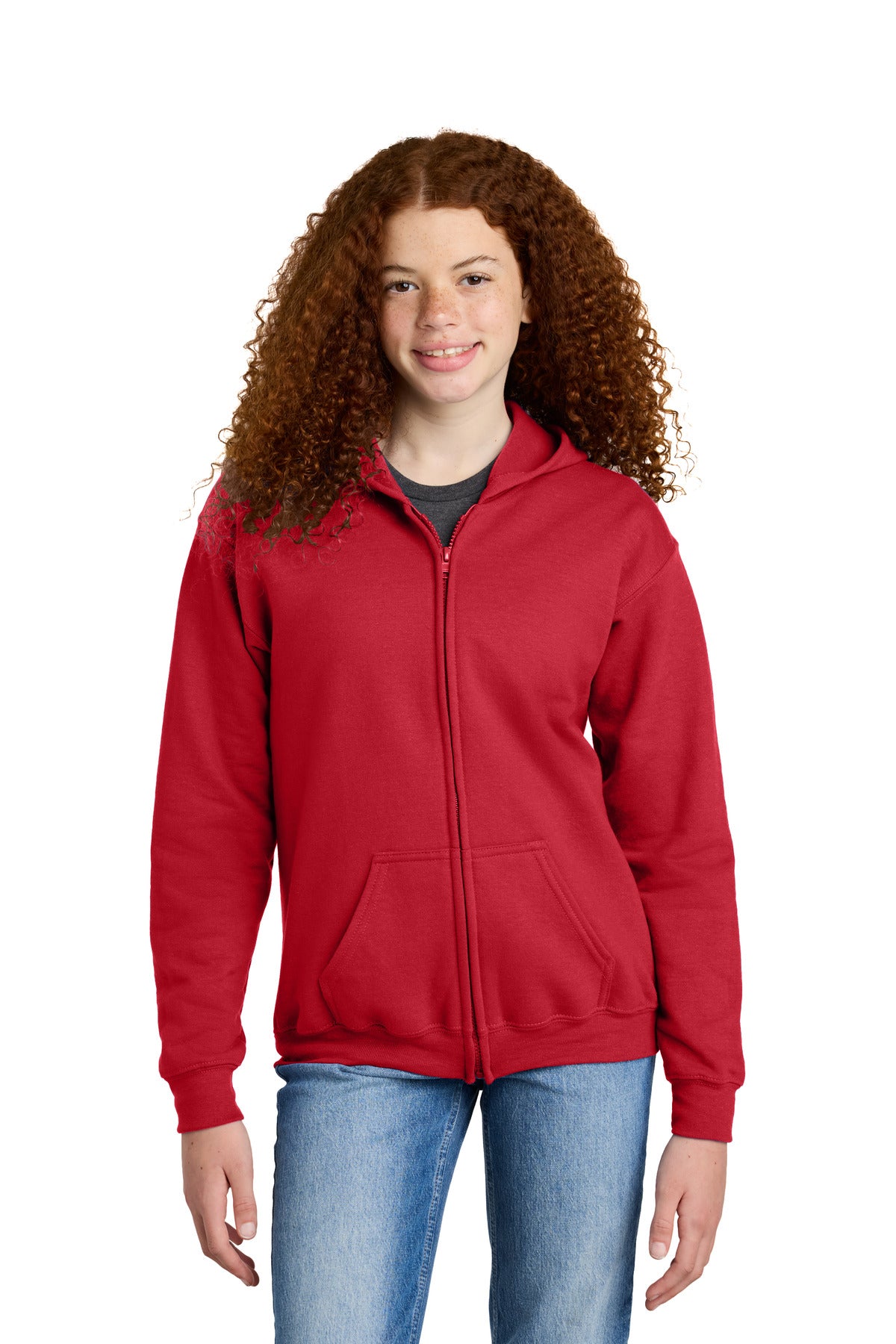 Gildan?? Youth Heavy BlendŸ?? Full-Zip Hooded Sweatshirt. 18600B