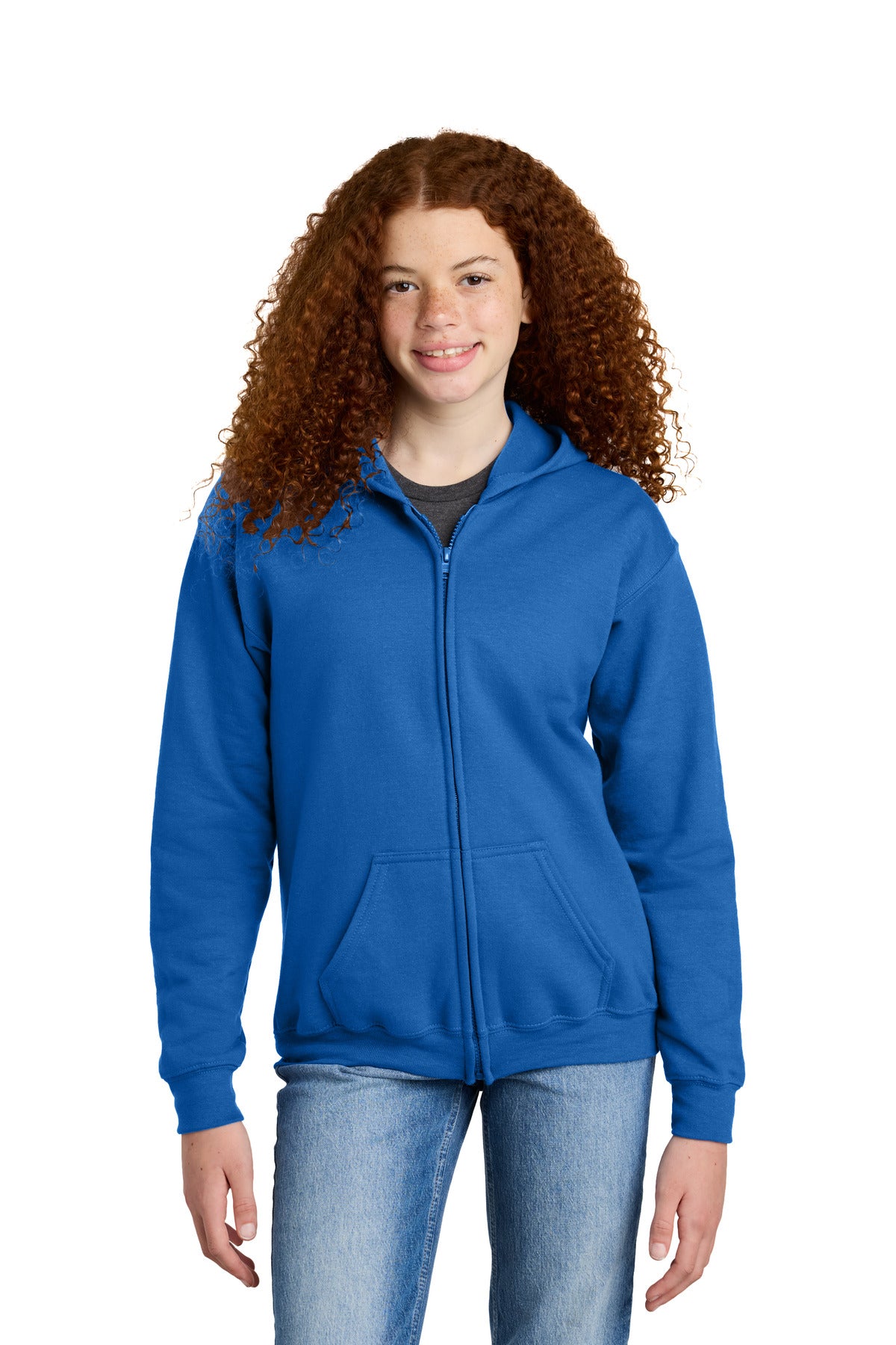 Gildan?? Youth Heavy BlendŸ?? Full-Zip Hooded Sweatshirt. 18600B