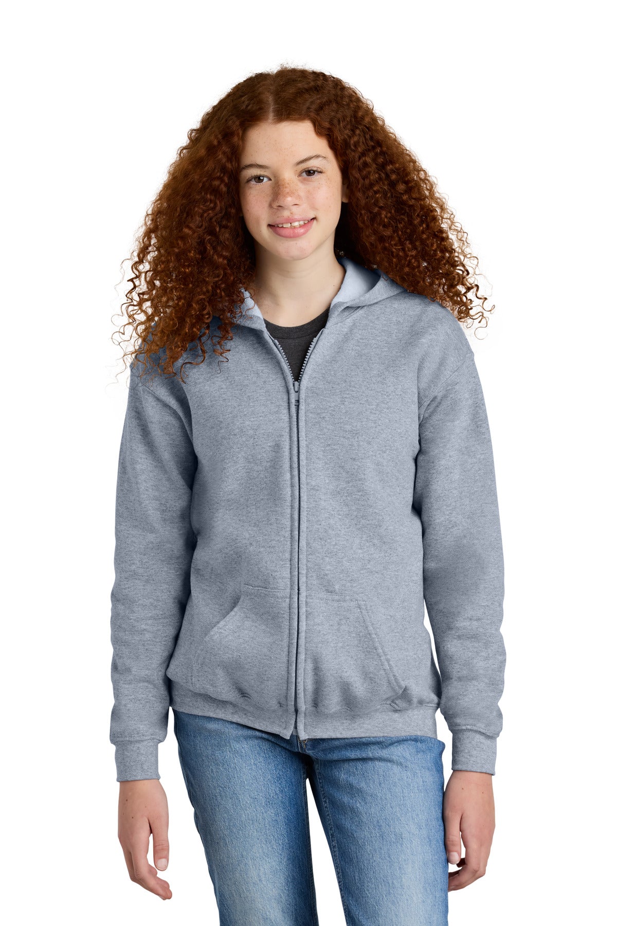 Gildan?? Youth Heavy BlendŸ?? Full-Zip Hooded Sweatshirt. 18600B