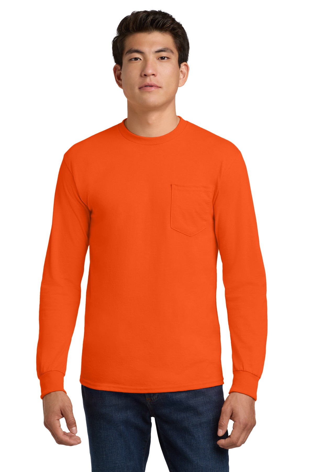Gildan?? - Ultra Cotton?? 100% US Cotton Long Sleeve T-Shirt with Pocket.  2410