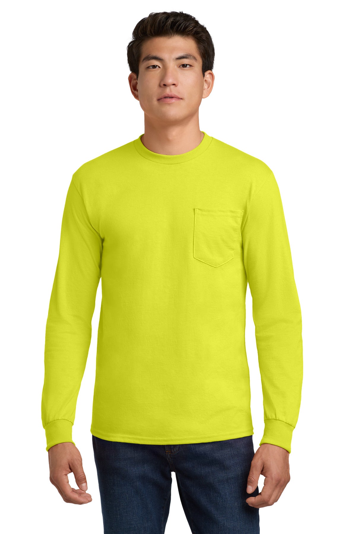 Gildan?? - Ultra Cotton?? 100% US Cotton Long Sleeve T-Shirt with Pocket.  2410