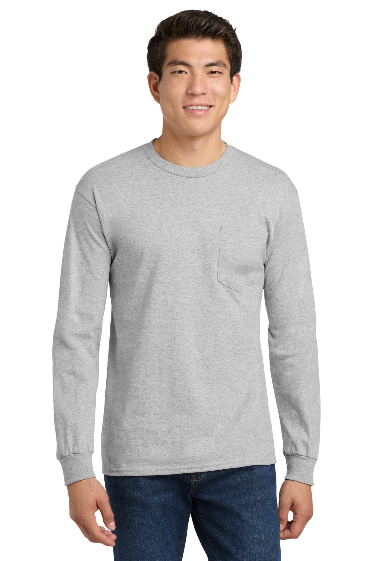 Gildan?? - Ultra Cotton?? 100% US Cotton Long Sleeve T-Shirt with Pocket.  2410