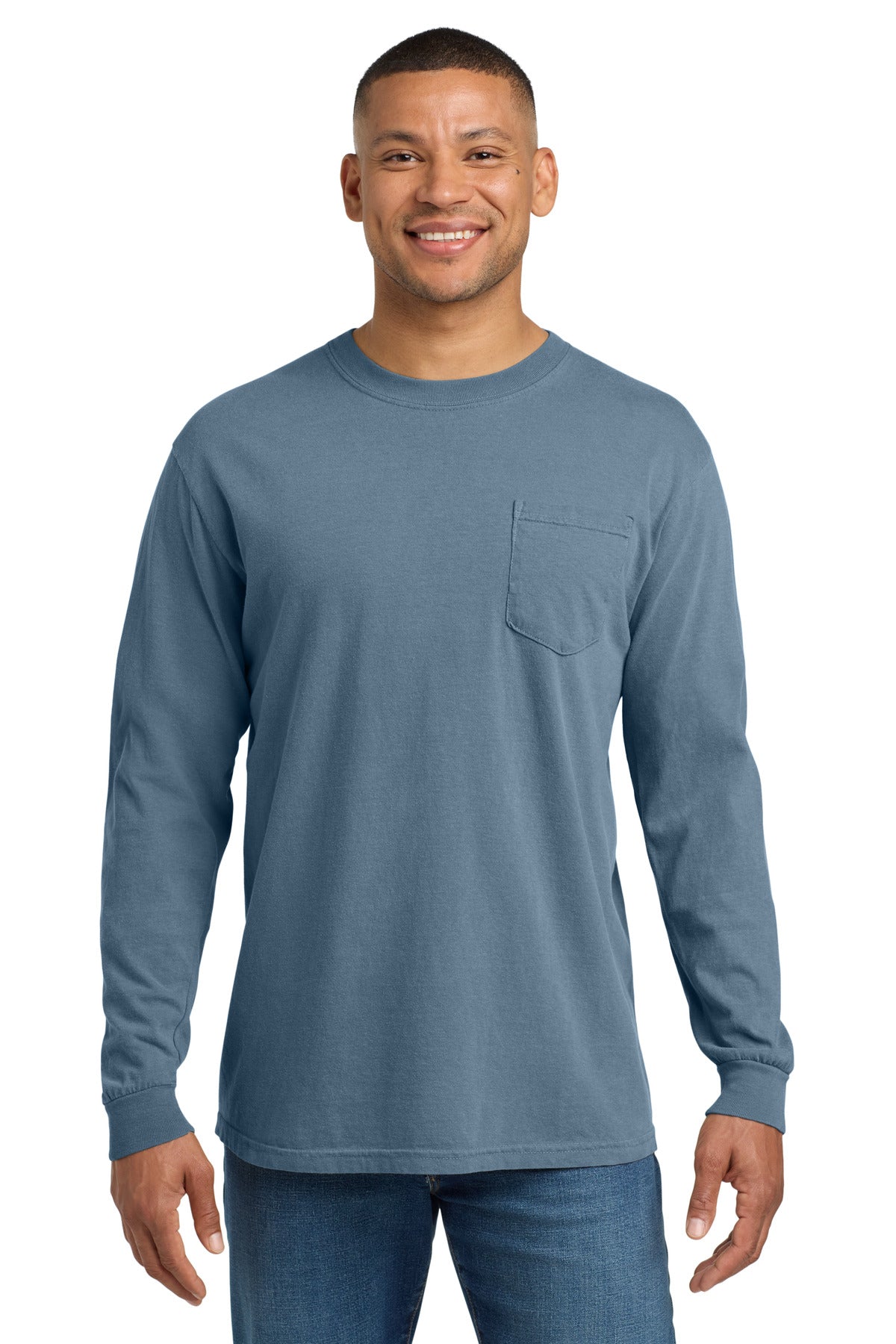 COMFORT COLORS ?? Heavyweight Ring Spun Long Sleeve Pocket Tee. 4410