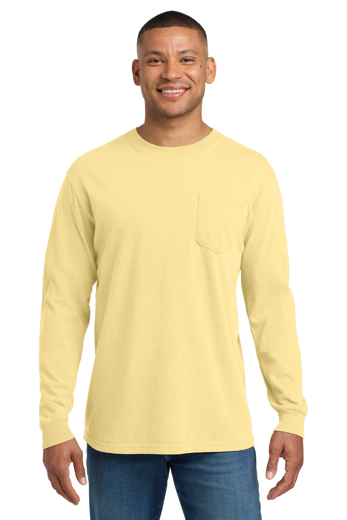 COMFORT COLORS ?? Heavyweight Ring Spun Long Sleeve Pocket Tee. 4410
