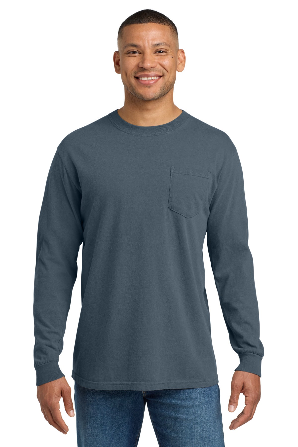 COMFORT COLORS ?? Heavyweight Ring Spun Long Sleeve Pocket Tee. 4410
