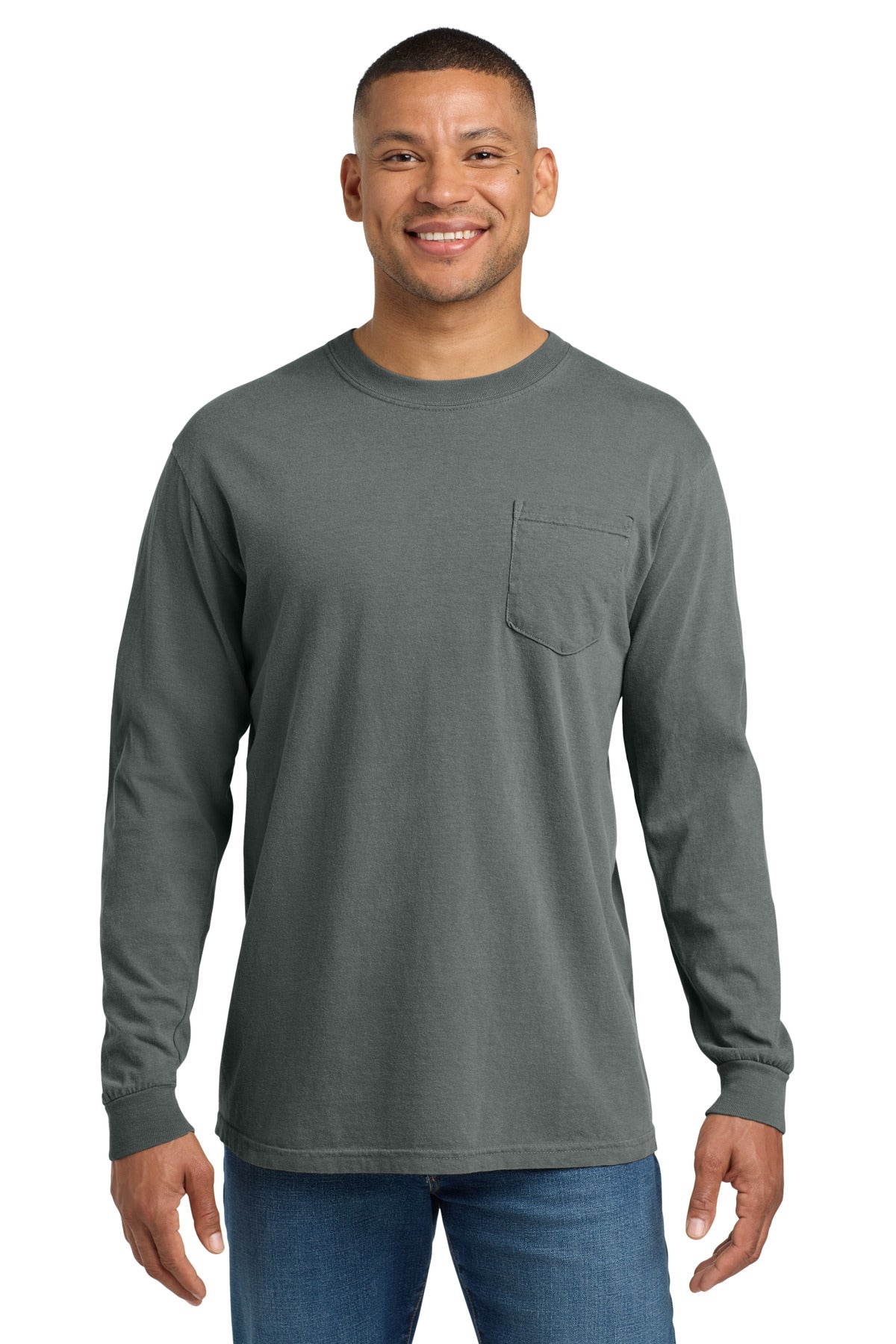 COMFORT COLORS ?? Heavyweight Ring Spun Long Sleeve Pocket Tee. 4410