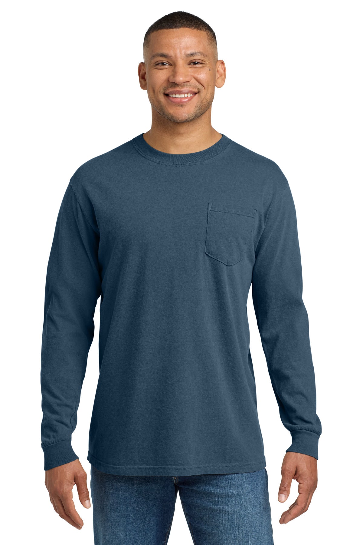COMFORT COLORS ?? Heavyweight Ring Spun Long Sleeve Pocket Tee. 4410