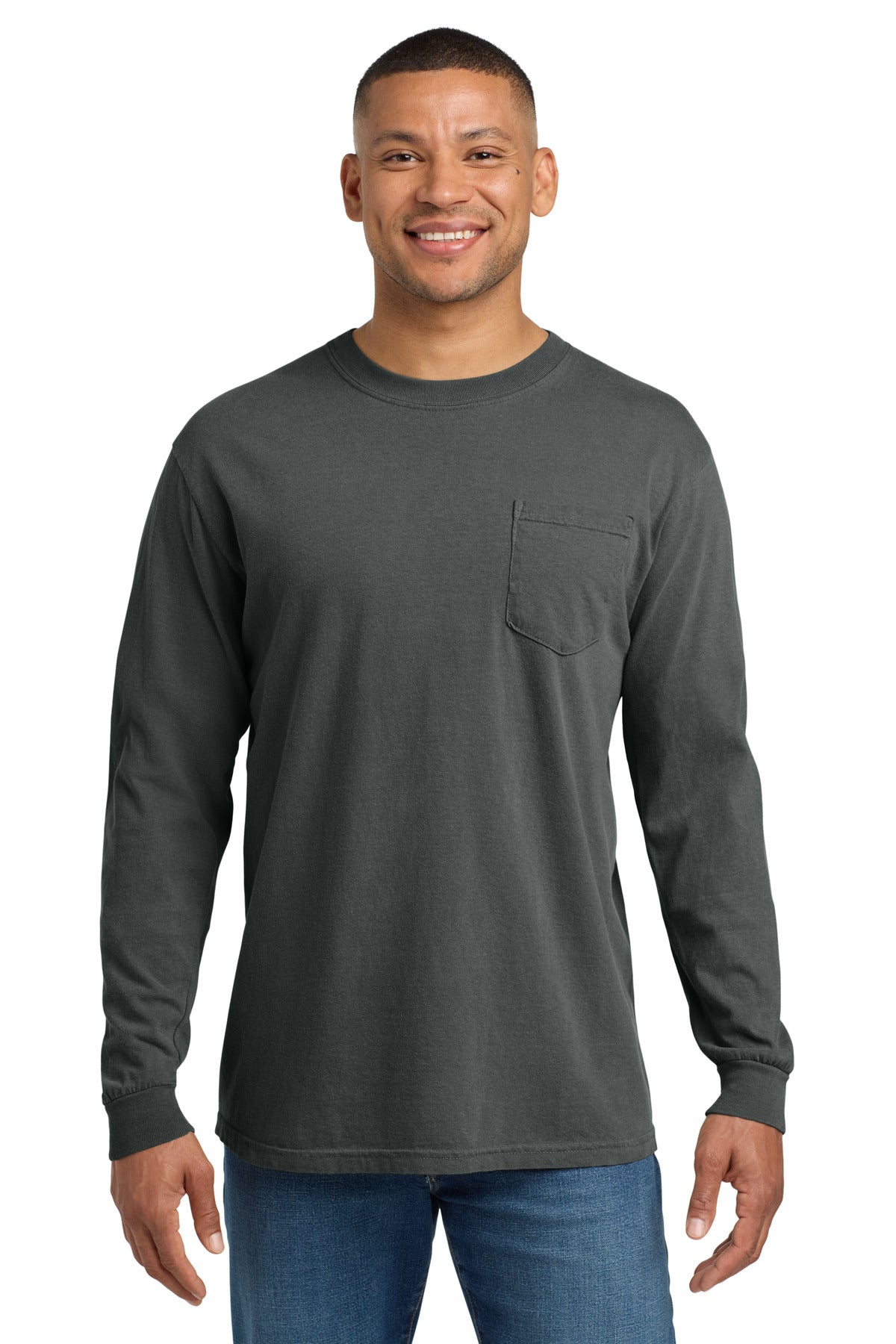 COMFORT COLORS ?? Heavyweight Ring Spun Long Sleeve Pocket Tee. 4410
