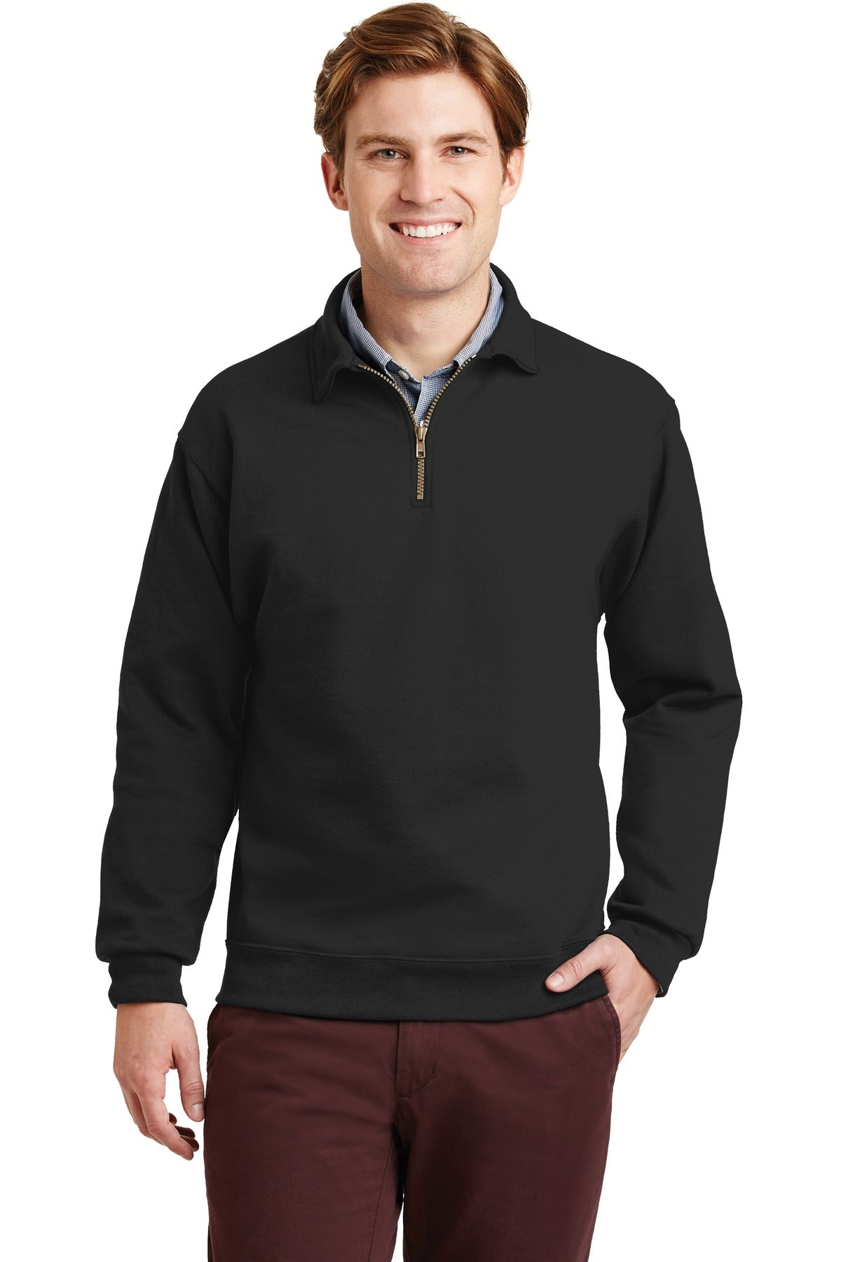 Jerzees?? Super Sweats?? NuBlend?? - 1/4-Zip Sweatshirt with Cadet Collar.  4528M