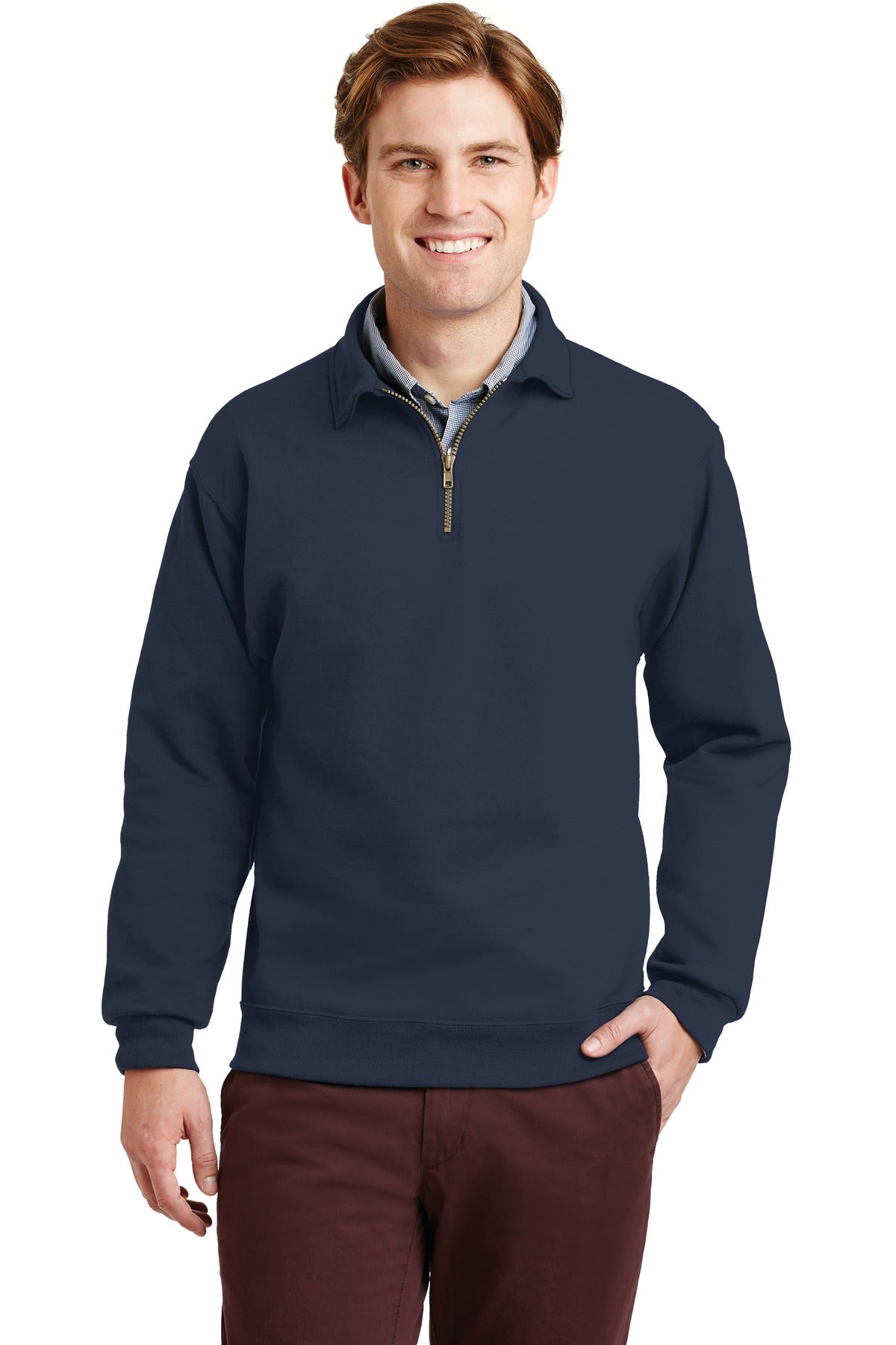Jerzees?? Super Sweats?? NuBlend?? - 1/4-Zip Sweatshirt with Cadet Collar.  4528M