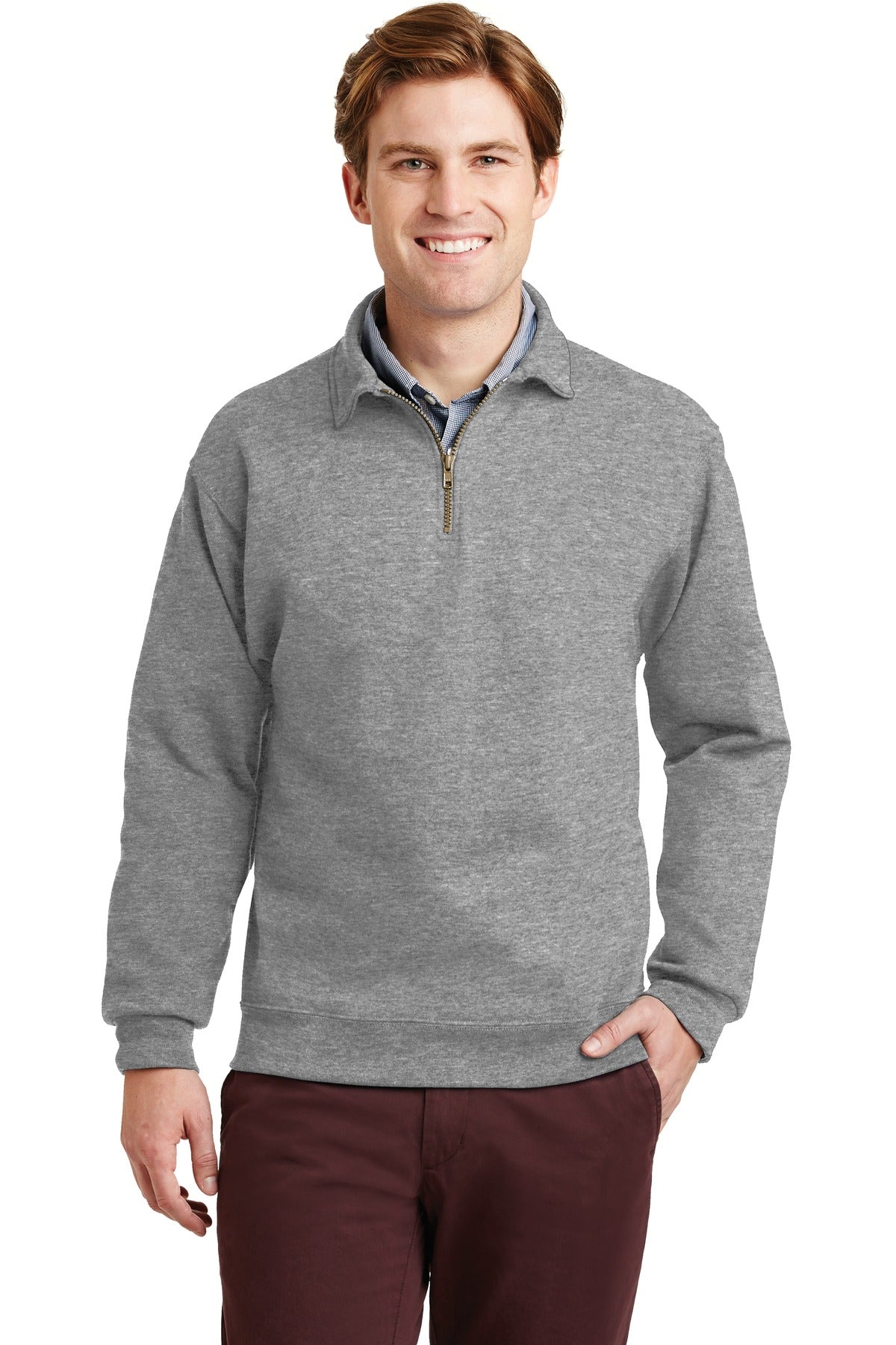 Jerzees?? Super Sweats?? NuBlend?? - 1/4-Zip Sweatshirt with Cadet Collar.  4528M