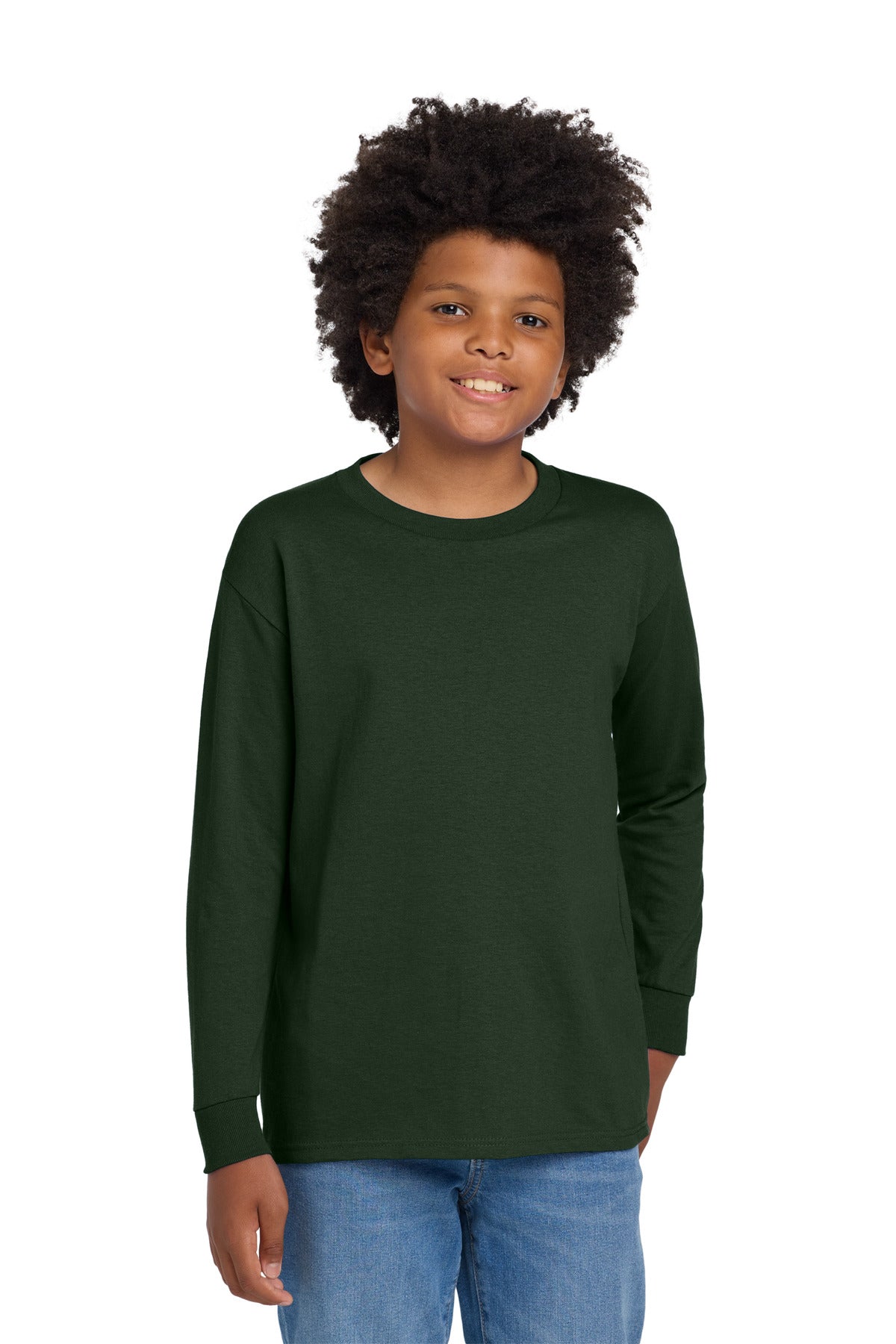 Gildan?? Youth Heavy CottonŸ?? 100% Cotton Long Sleeve T-Shirt. 5400B