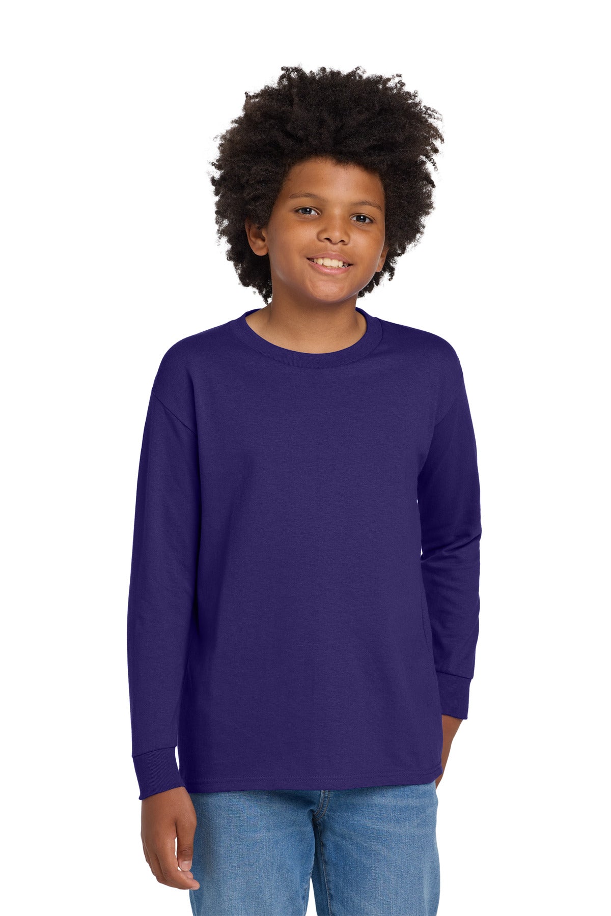 Gildan?? Youth Heavy CottonŸ?? 100% Cotton Long Sleeve T-Shirt. 5400B