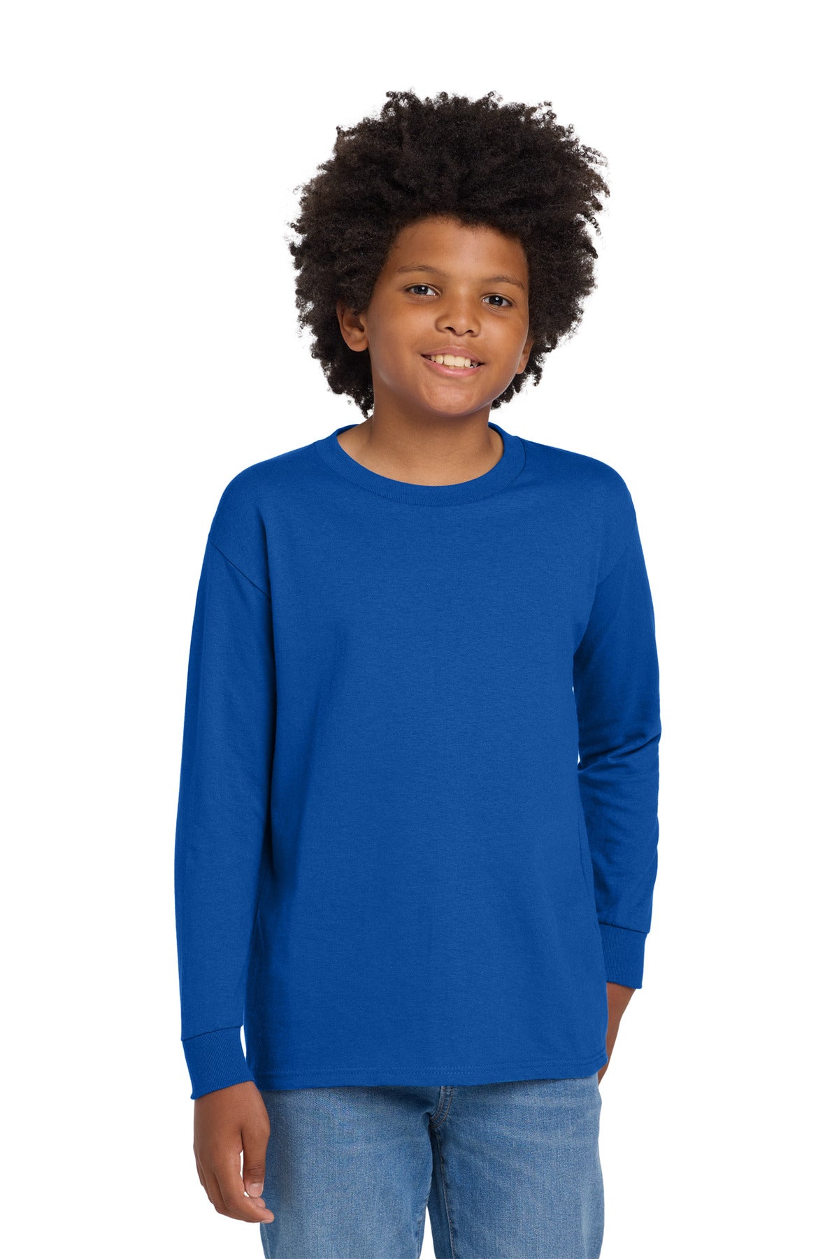 Gildan® Youth Heavy Cotton™ 100% Cotton Long Sleeve T-Shirt. 5400B