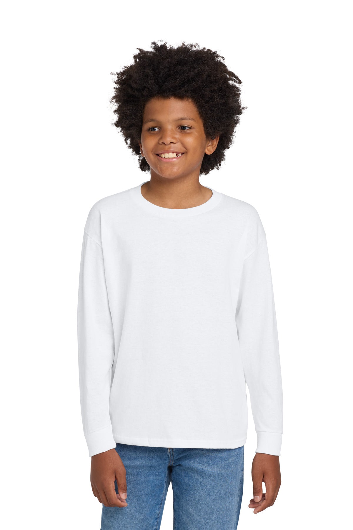 Gildan?? Youth Heavy CottonŸ?? 100% Cotton Long Sleeve T-Shirt. 5400B