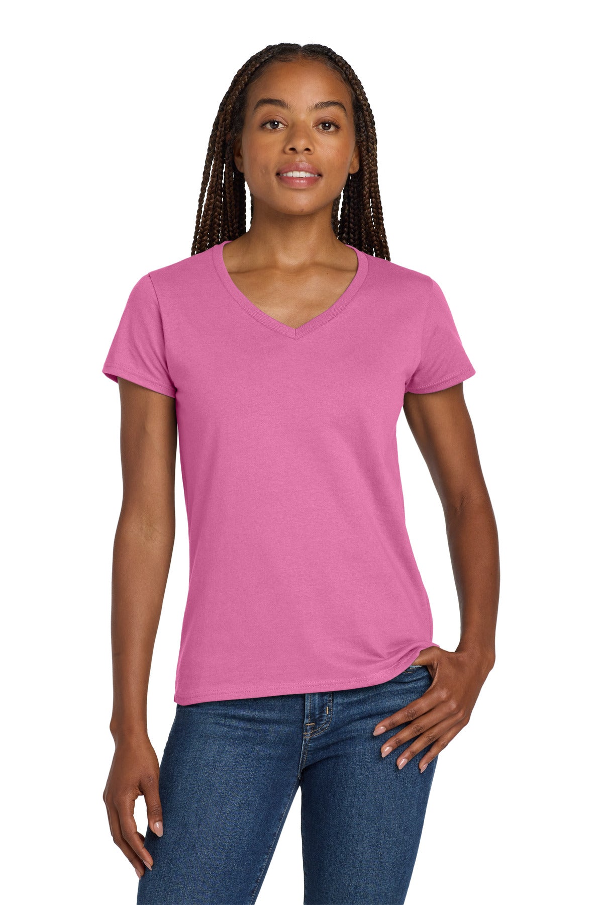 Gildan?? Women's Heavy CottonŸ?? 100% Cotton V-Neck T-Shirt. 5V00L
