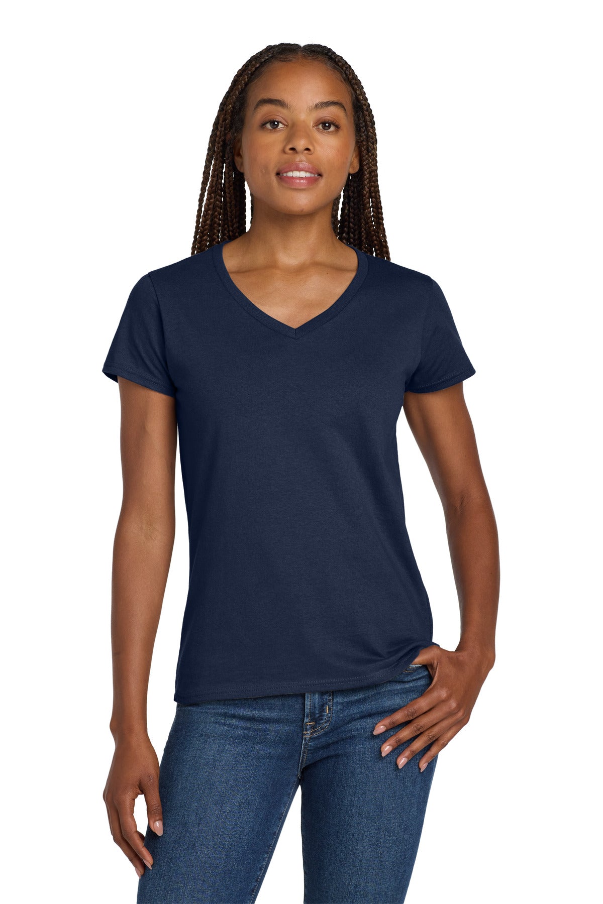 Gildan?? Women's Heavy CottonŸ?? 100% Cotton V-Neck T-Shirt. 5V00L