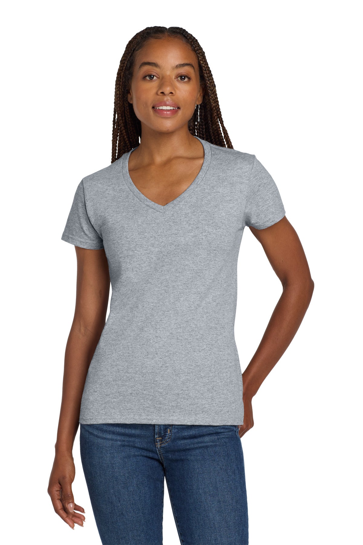 Gildan?? Women's Heavy CottonŸ?? 100% Cotton V-Neck T-Shirt. 5V00L