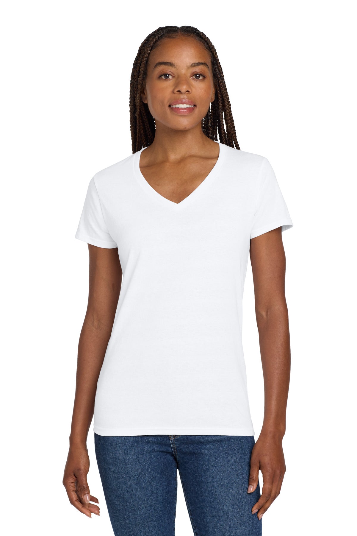 Gildan?? Women's Heavy CottonŸ?? 100% Cotton V-Neck T-Shirt. 5V00L