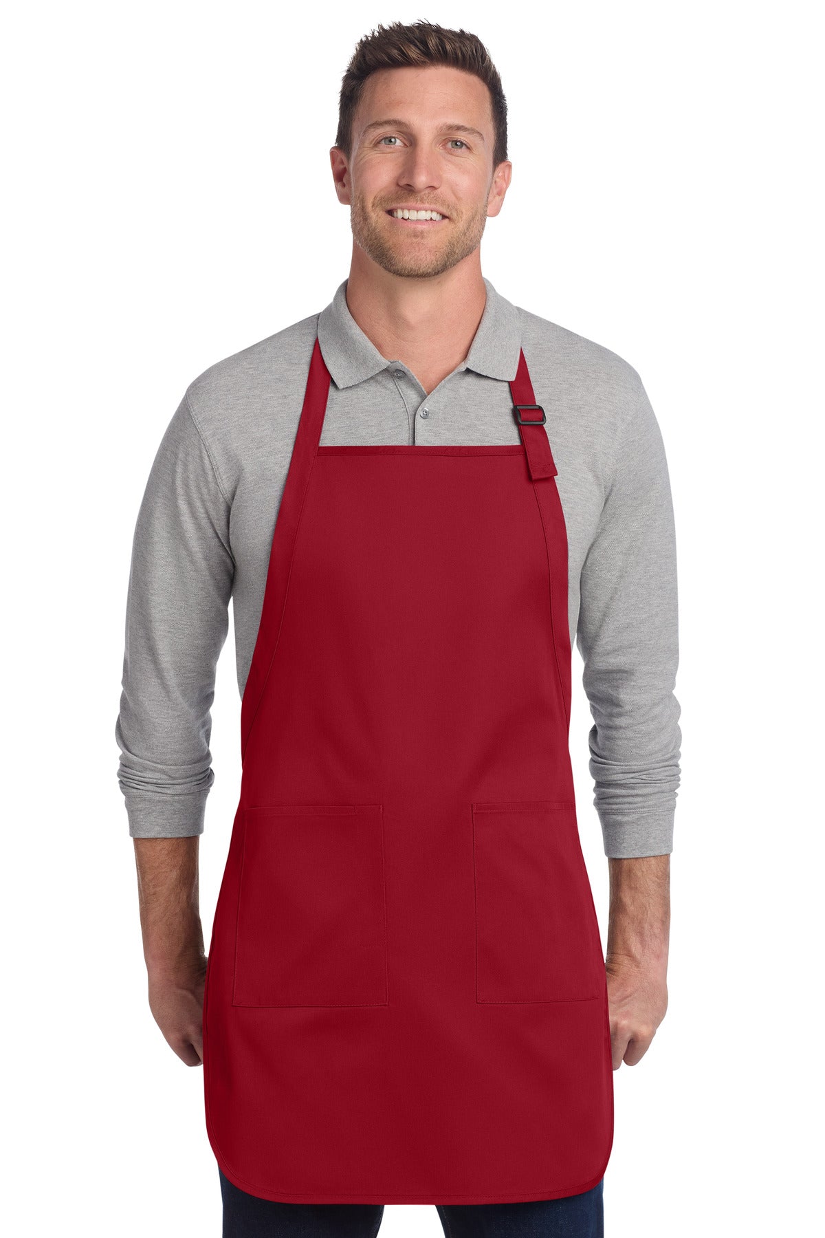 Port Authority ?? Full-Length Two-Pocket Bib Apron. A600