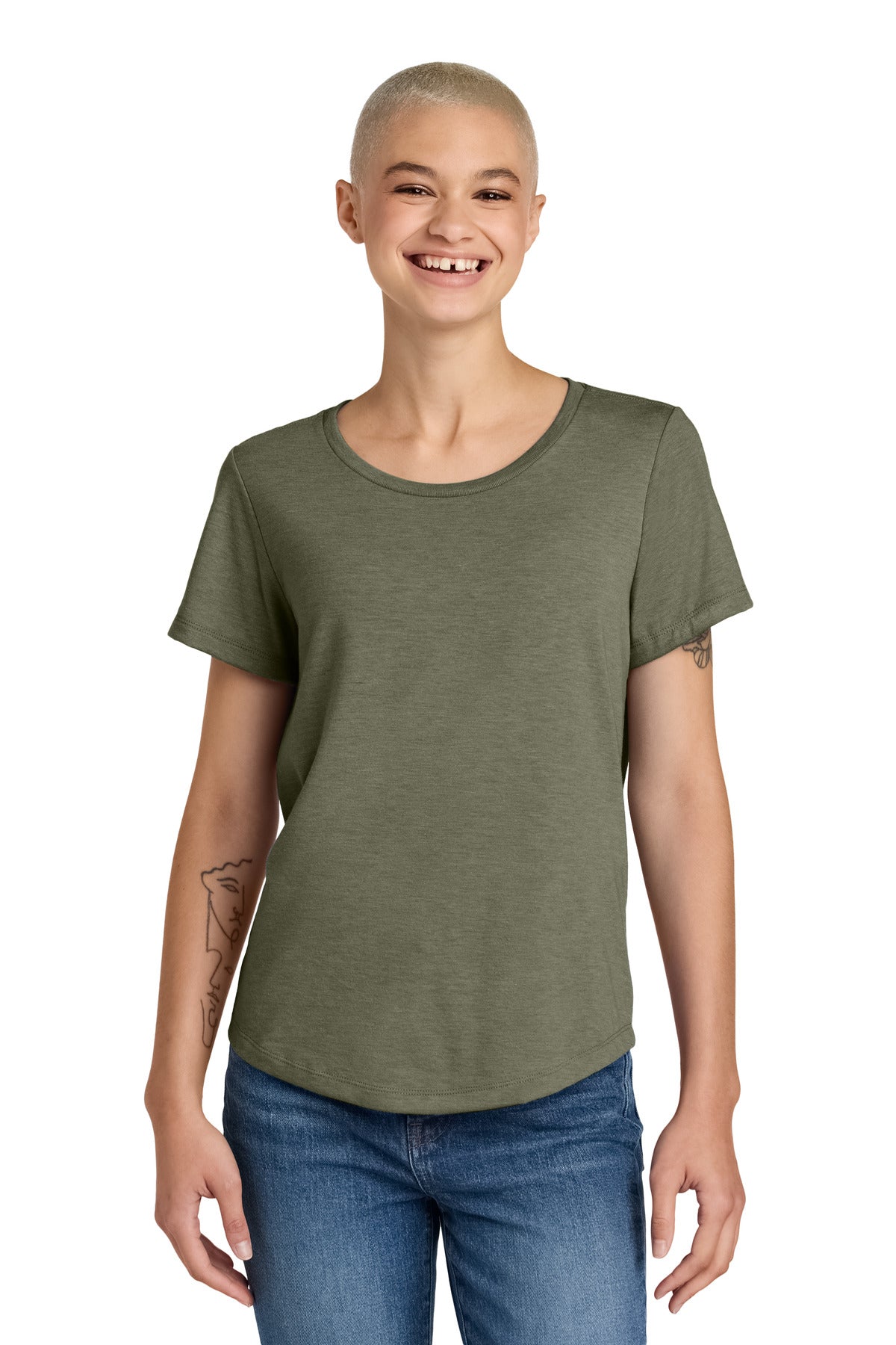 Allmade?? Women's Relaxed Tri-Blend Scoop Neck Tee AL2015