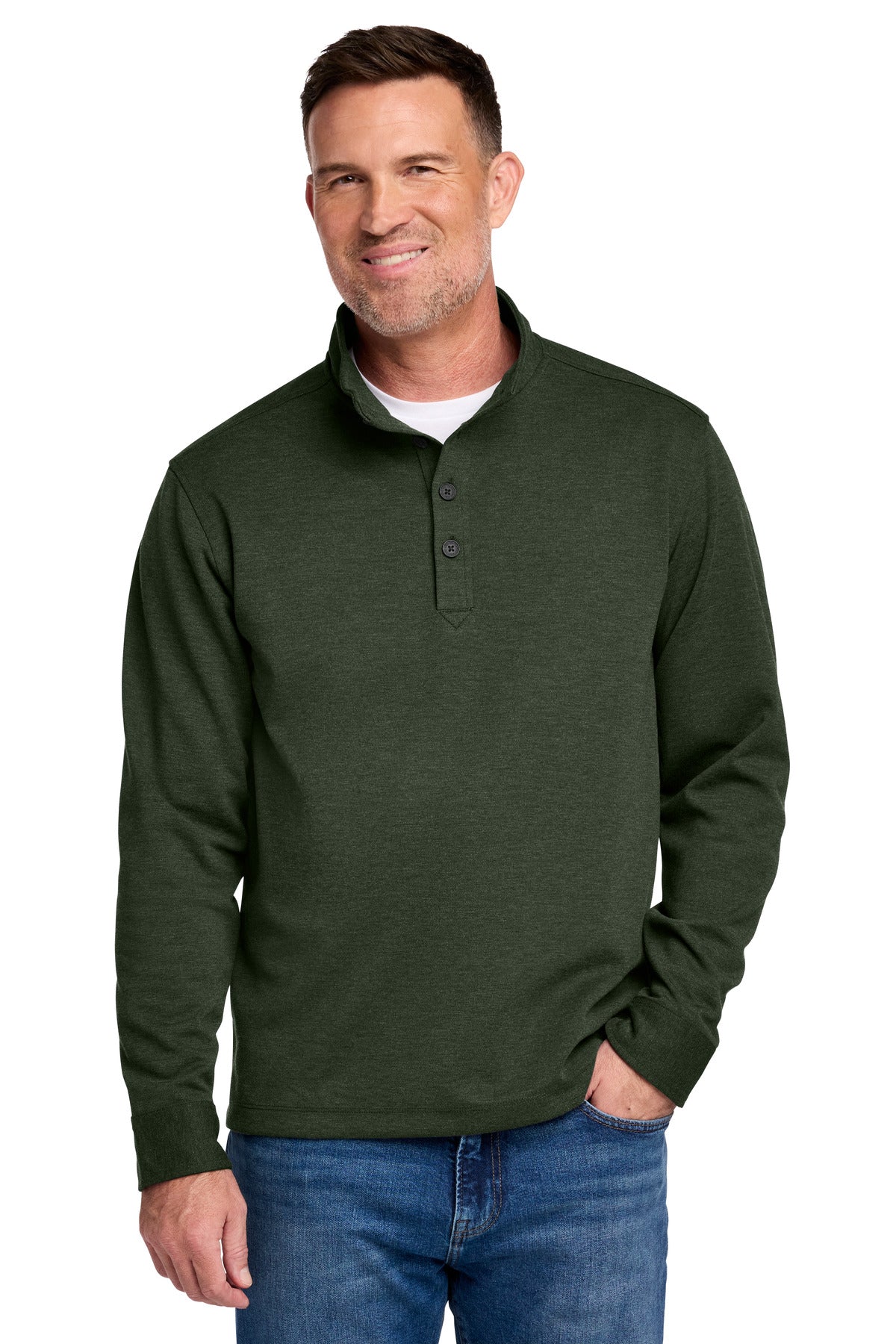 Brooks Brothers?? Mid-Layer Stretch 1/2-Button BB18202