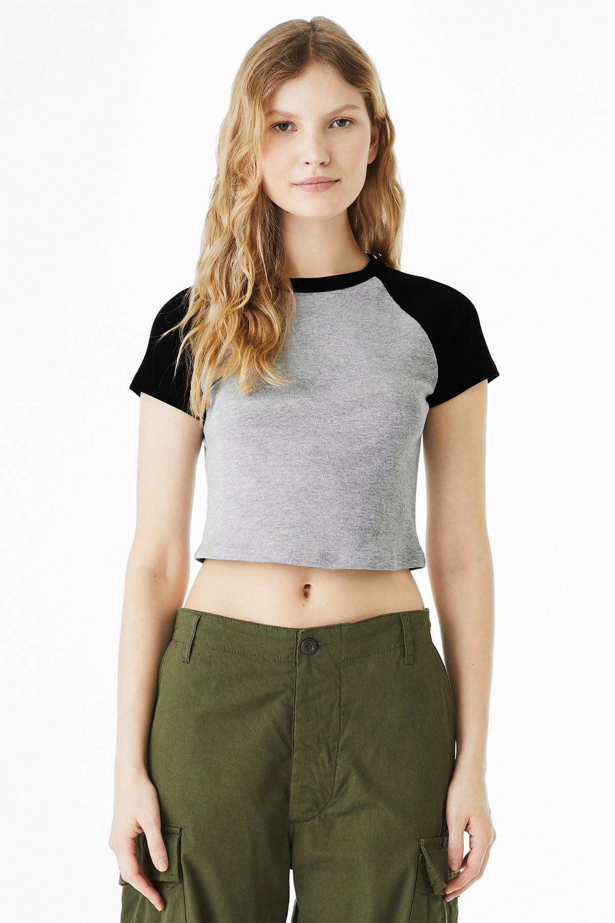 BELLA+CANVAS?? Women's Micro Rib Raglan Baby Tee BC1201