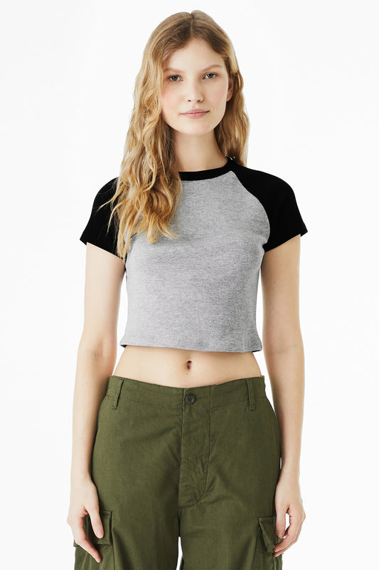 BELLA+CANVAS?? Women's Micro Rib Raglan Baby Tee BC1201