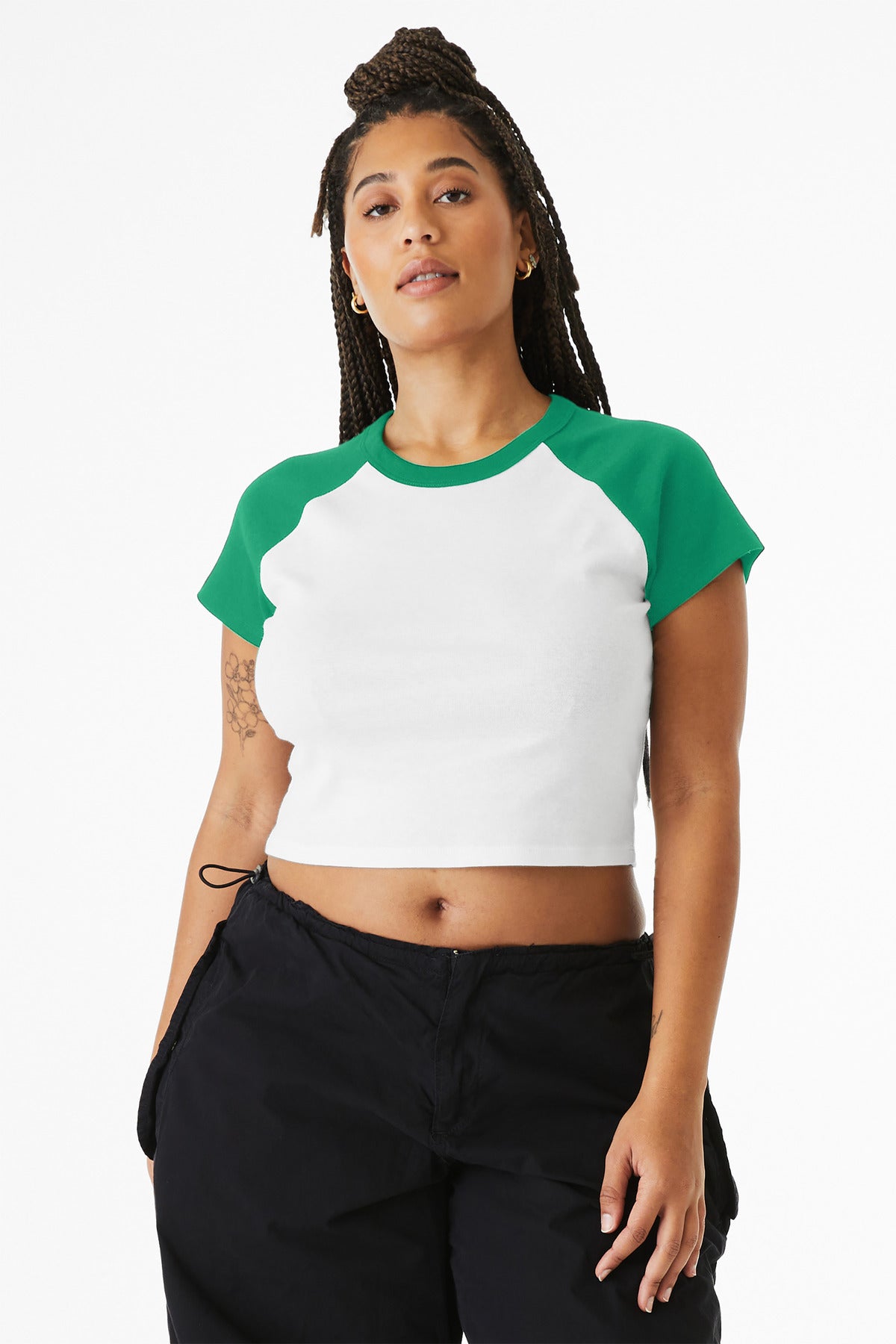 BELLA+CANVAS?? Women's Micro Rib Raglan Baby Tee BC1201