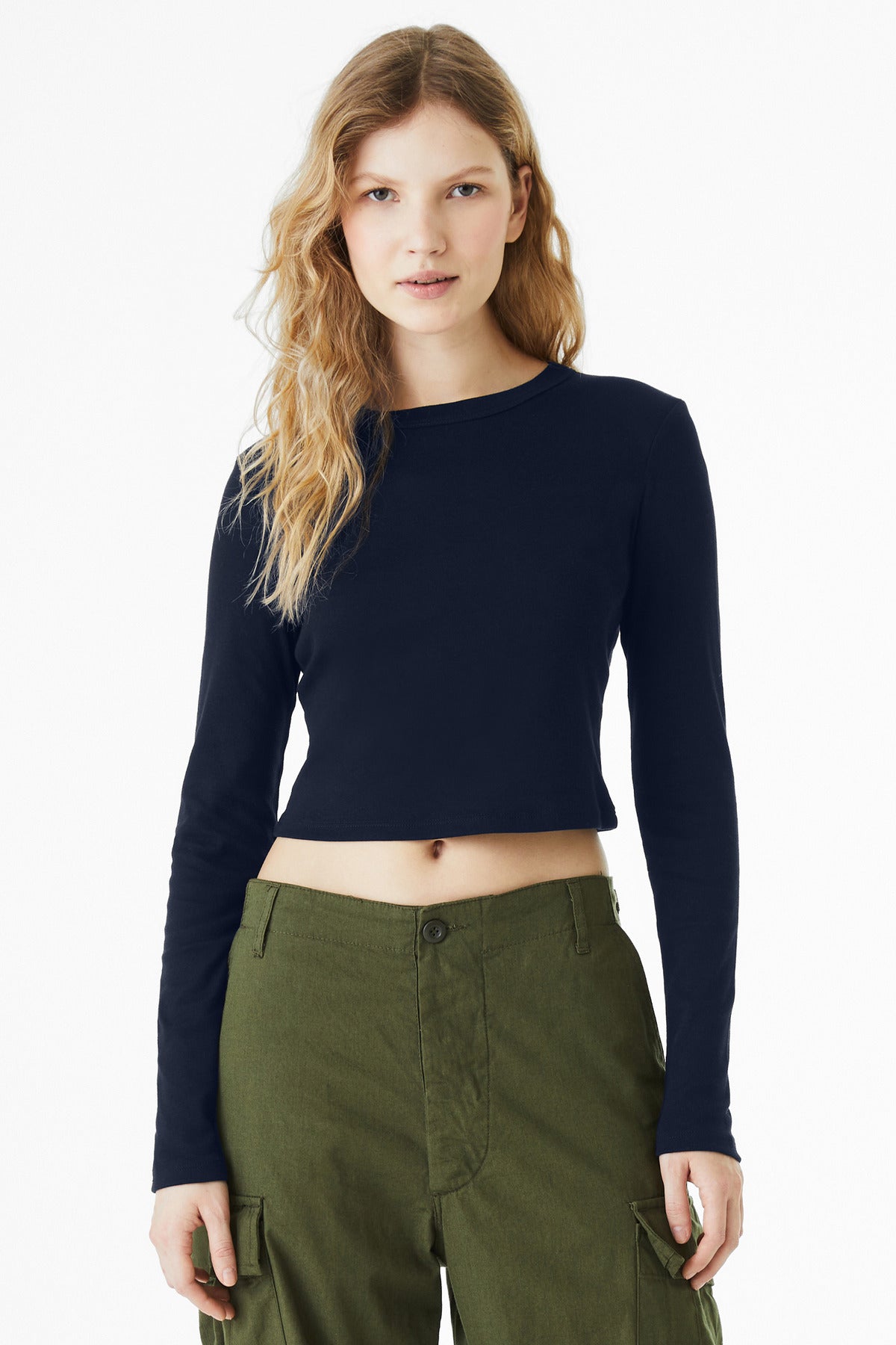 BELLA+CANVAS?? Women's Micro Rib Long Sleeve Baby Tee BC1501