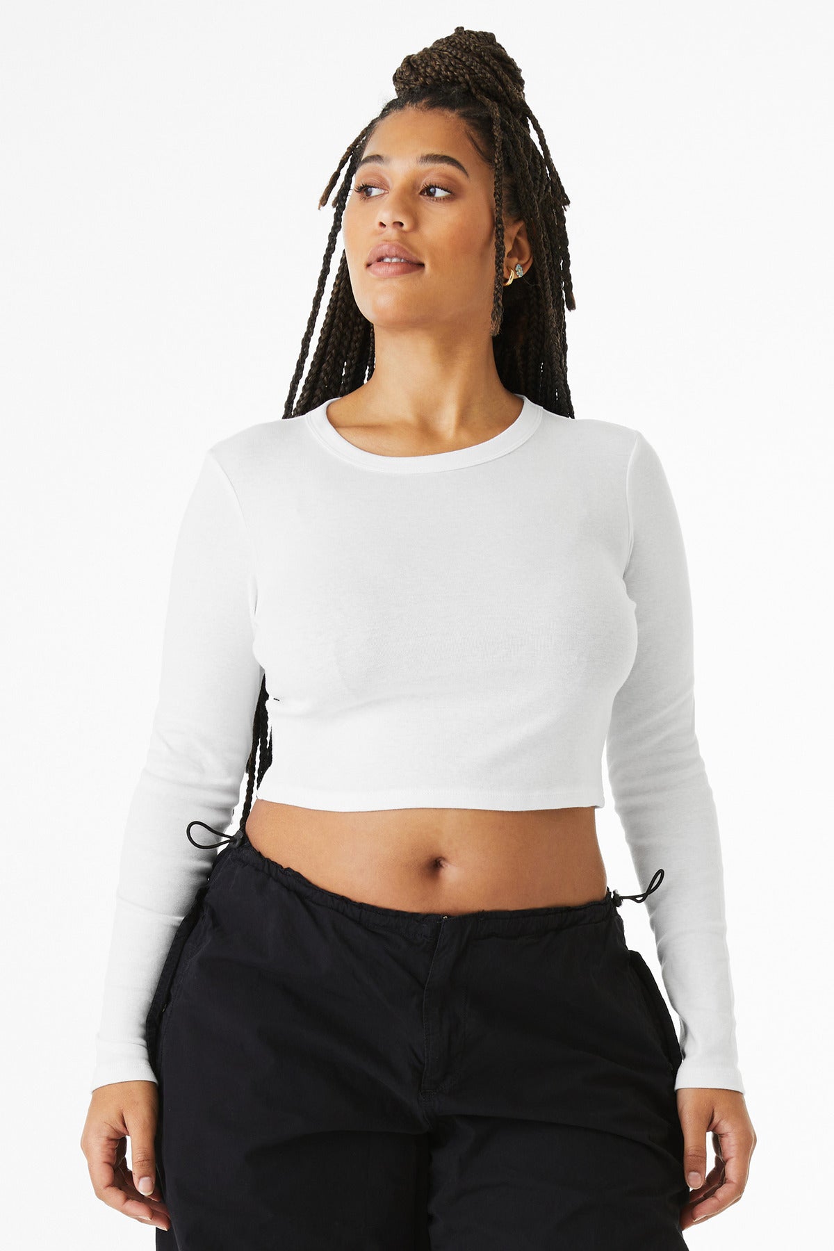 BELLA+CANVAS?? Women's Micro Rib Long Sleeve Baby Tee BC1501